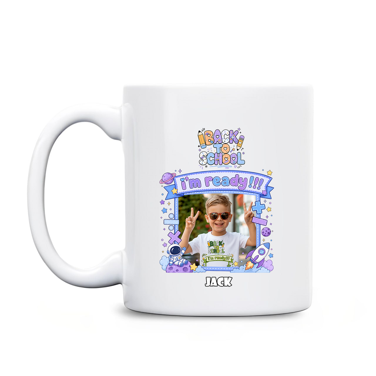 Personalized Back to School Ceramic Mug with Photo & Name | Custom Teacher & Student Gift | 11oz / 15oz Coffee Mug