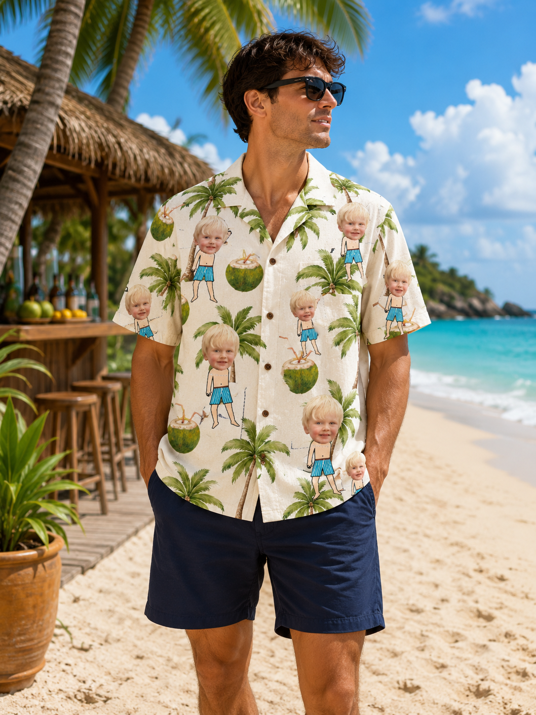 Personalized "Coconut Vacation" Aloha Shirt