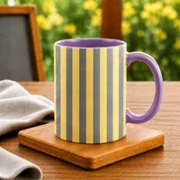 Purple and Gray Yellow Stripe