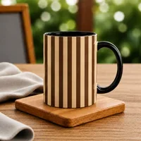 Black and Brown Beige Stripe