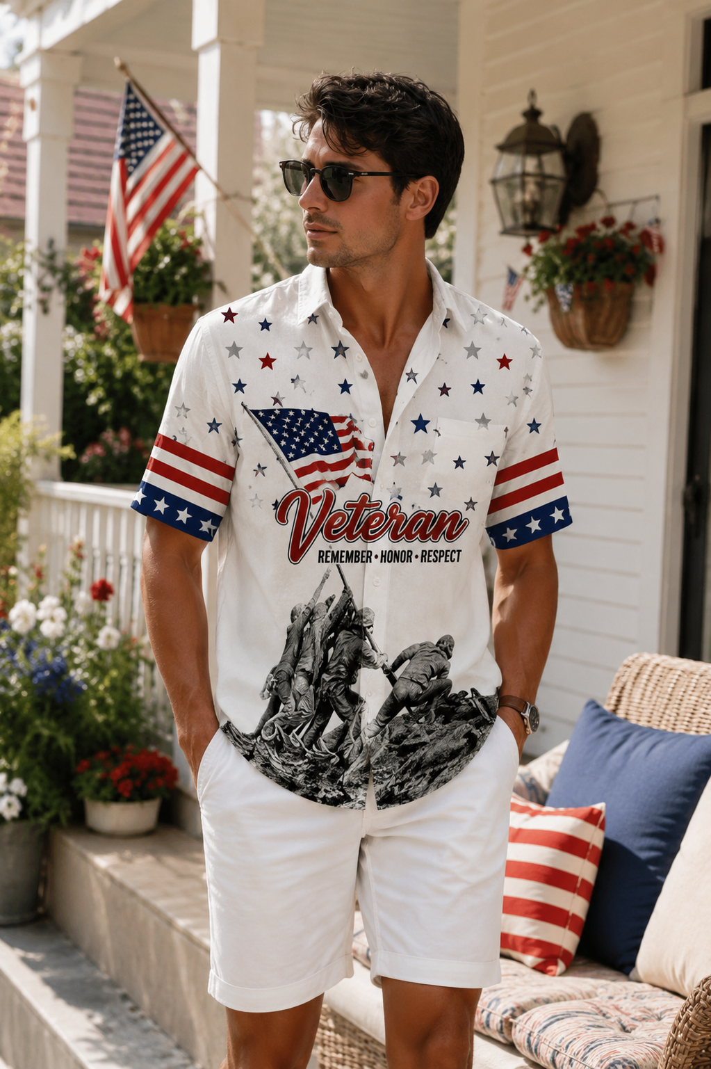 Veteran Remember Honor Respect Hawaiian Shirt