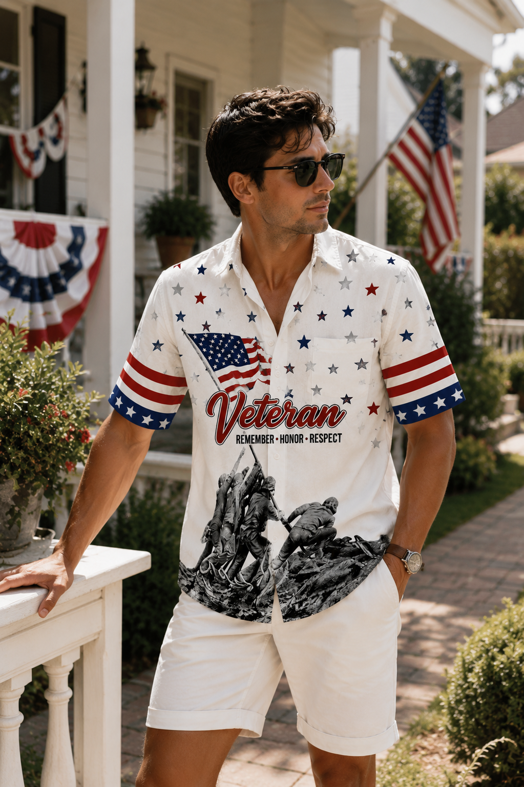Veteran Remember Honor Respect Hawaiian Shirt