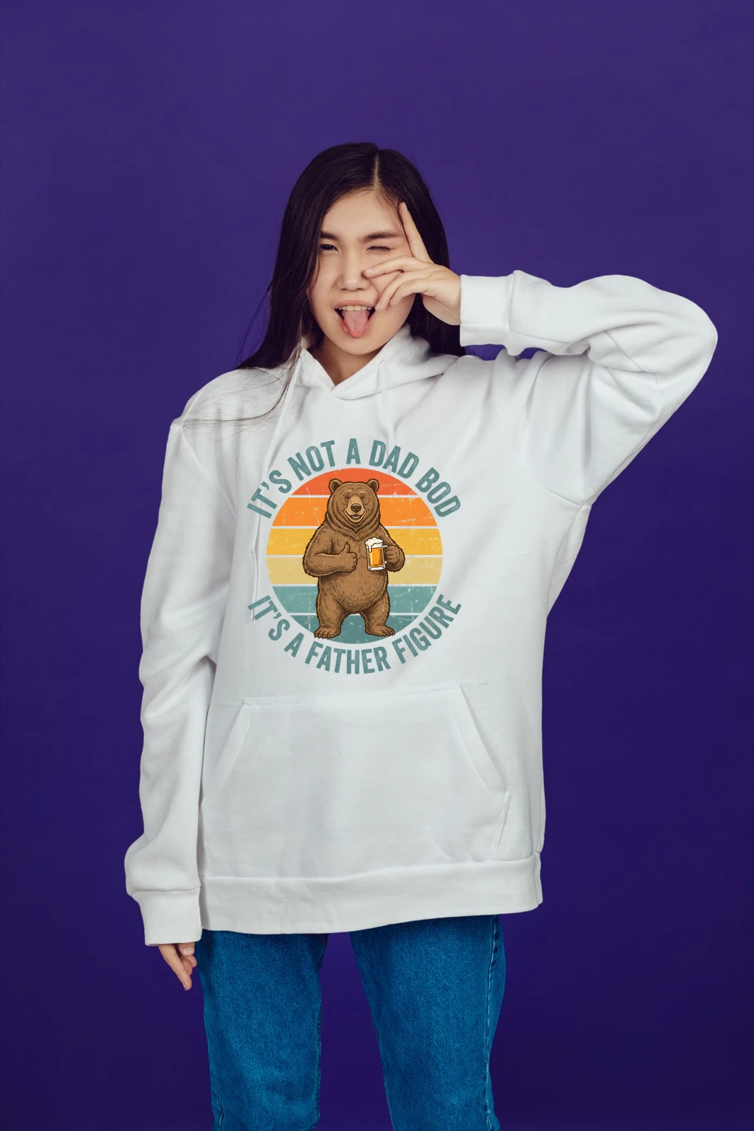 Father Figure Bear Vintage Graphic T-Shirt