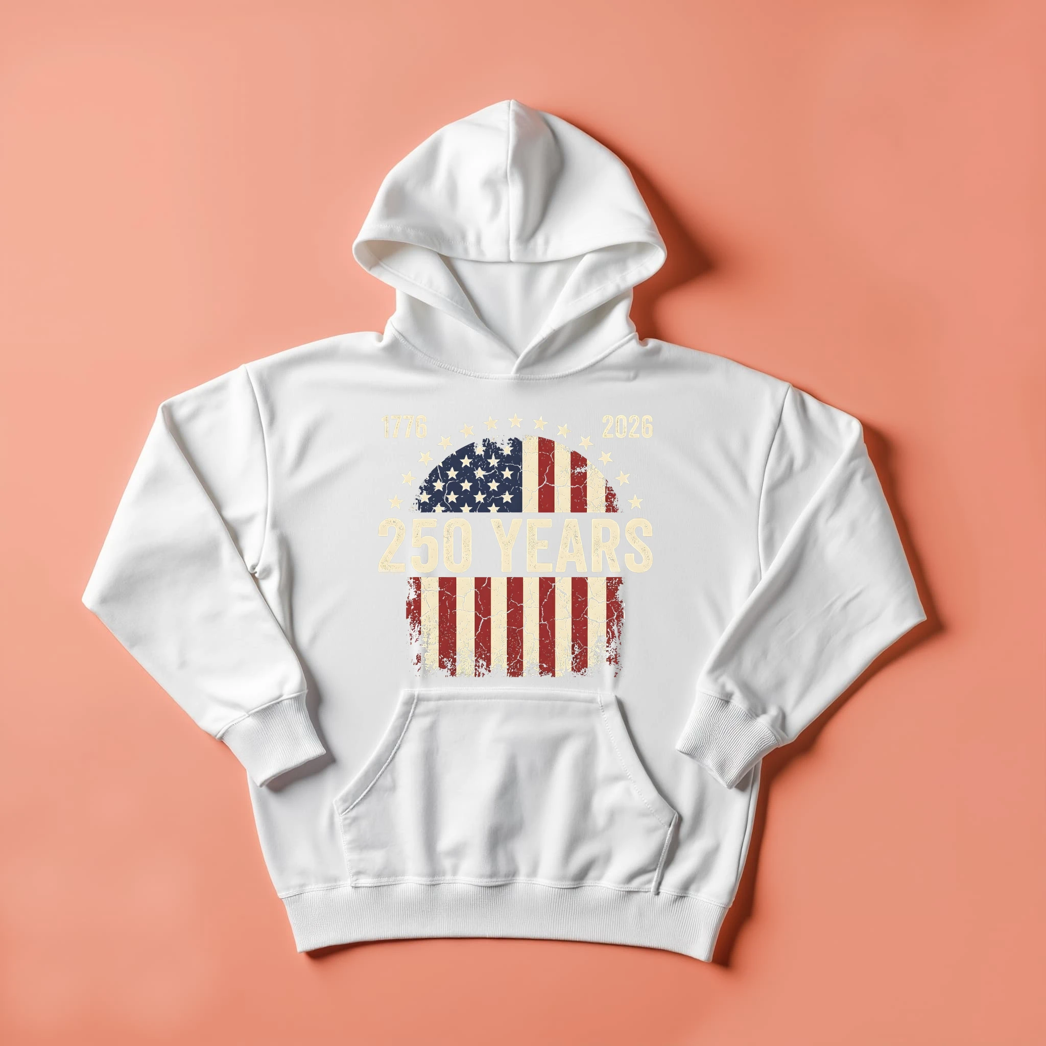 Patriotic American Flag 250 Years Graphic T-Shirt