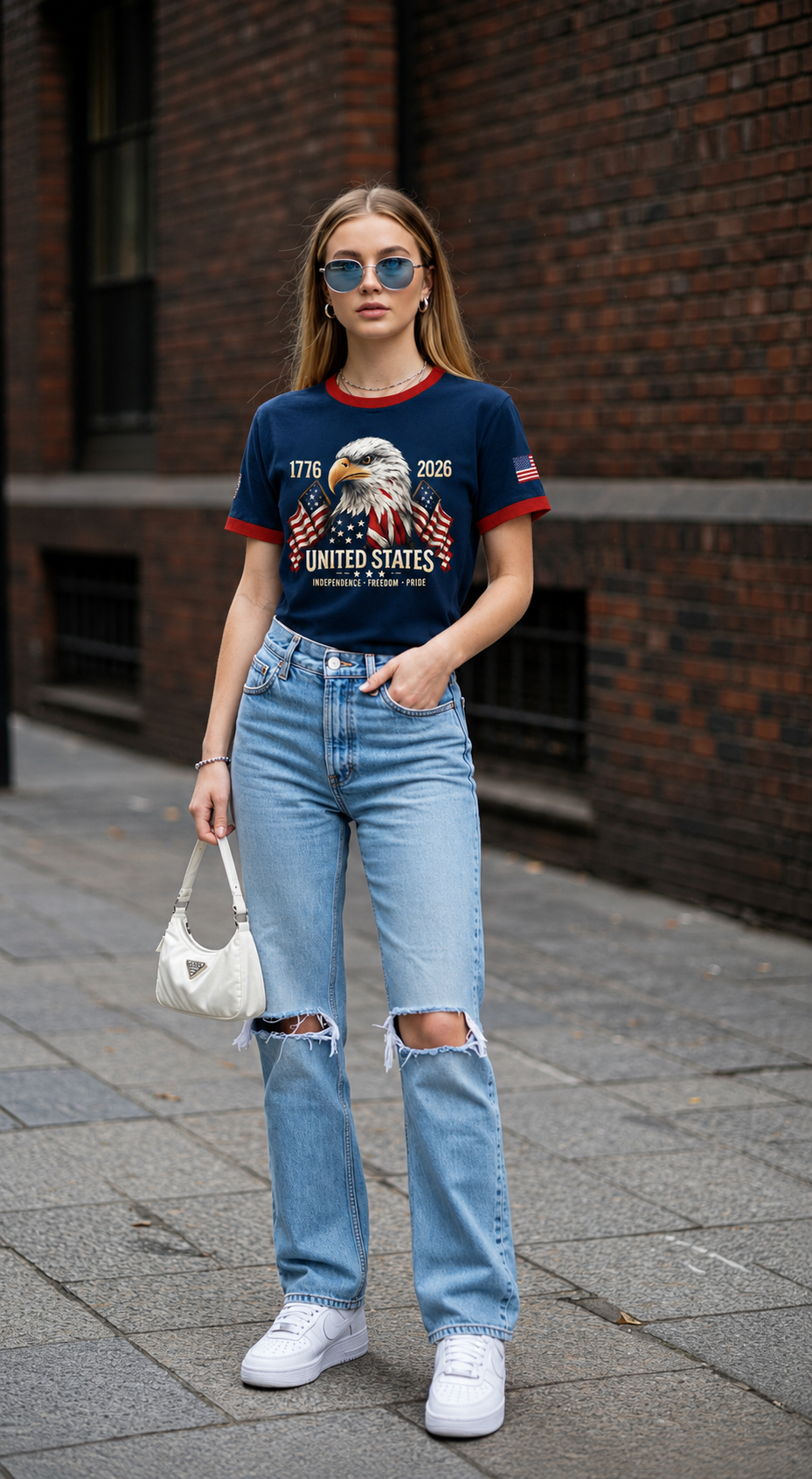 United States Eagle Patriotic Graphic T-Shirt