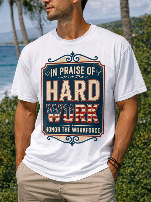 Celebrate The Worker Labor Day T-Shirt – Patriotic American Work Boots Graphic Tee