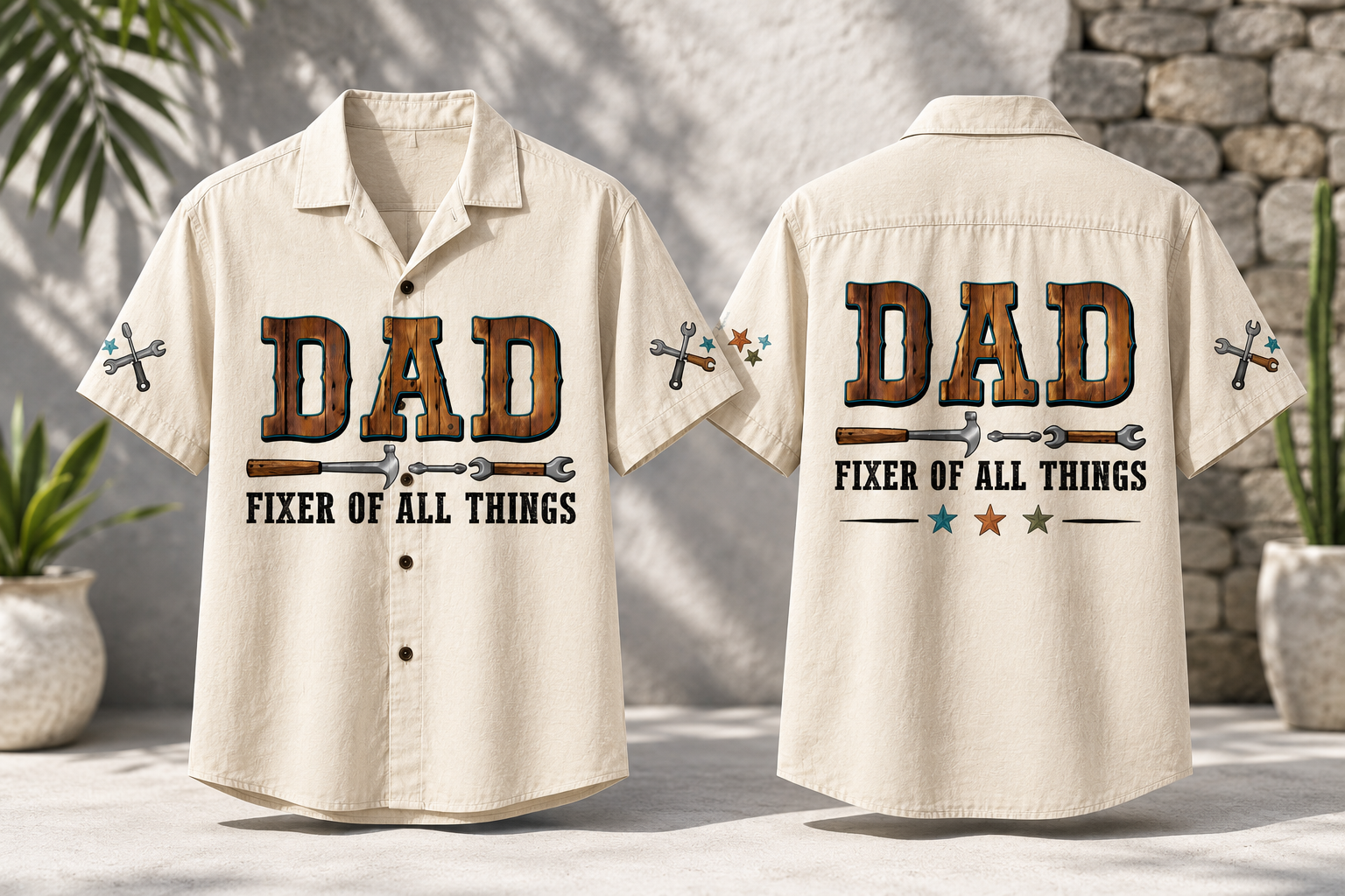 Dad Fixer Of All Things Fathers Day Hawaiian Shirt Gift For Dad