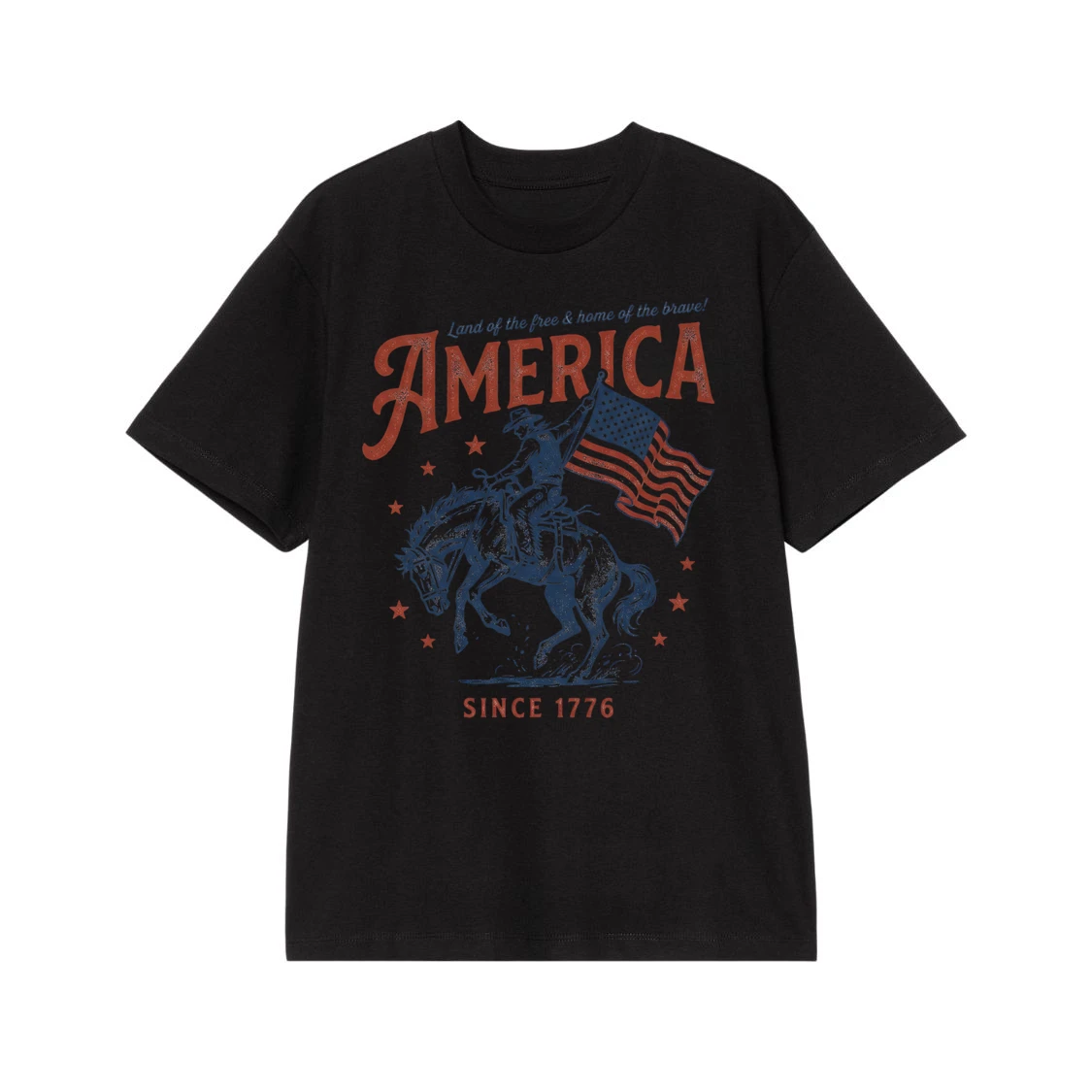 Patriotic USA Rodeo Graphic T-Shirt