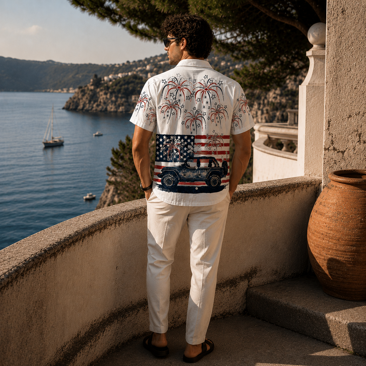 American Pride Jeep Hawaiian Shirt For Independence Day