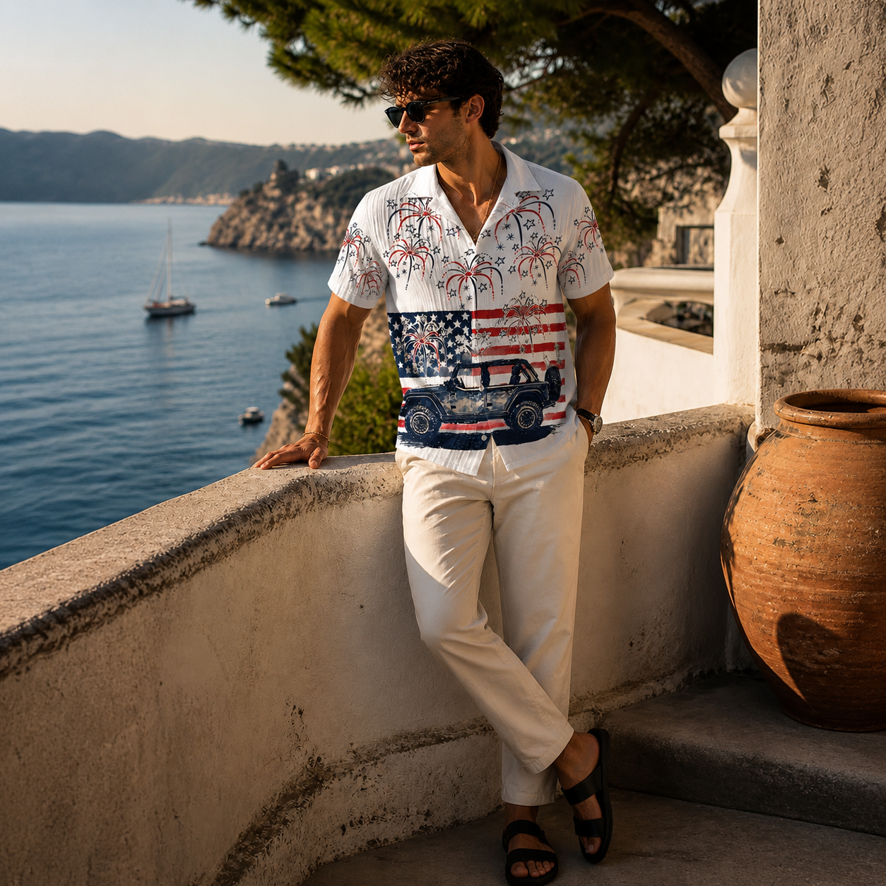 American Pride Jeep Hawaiian Shirt For Independence Day
