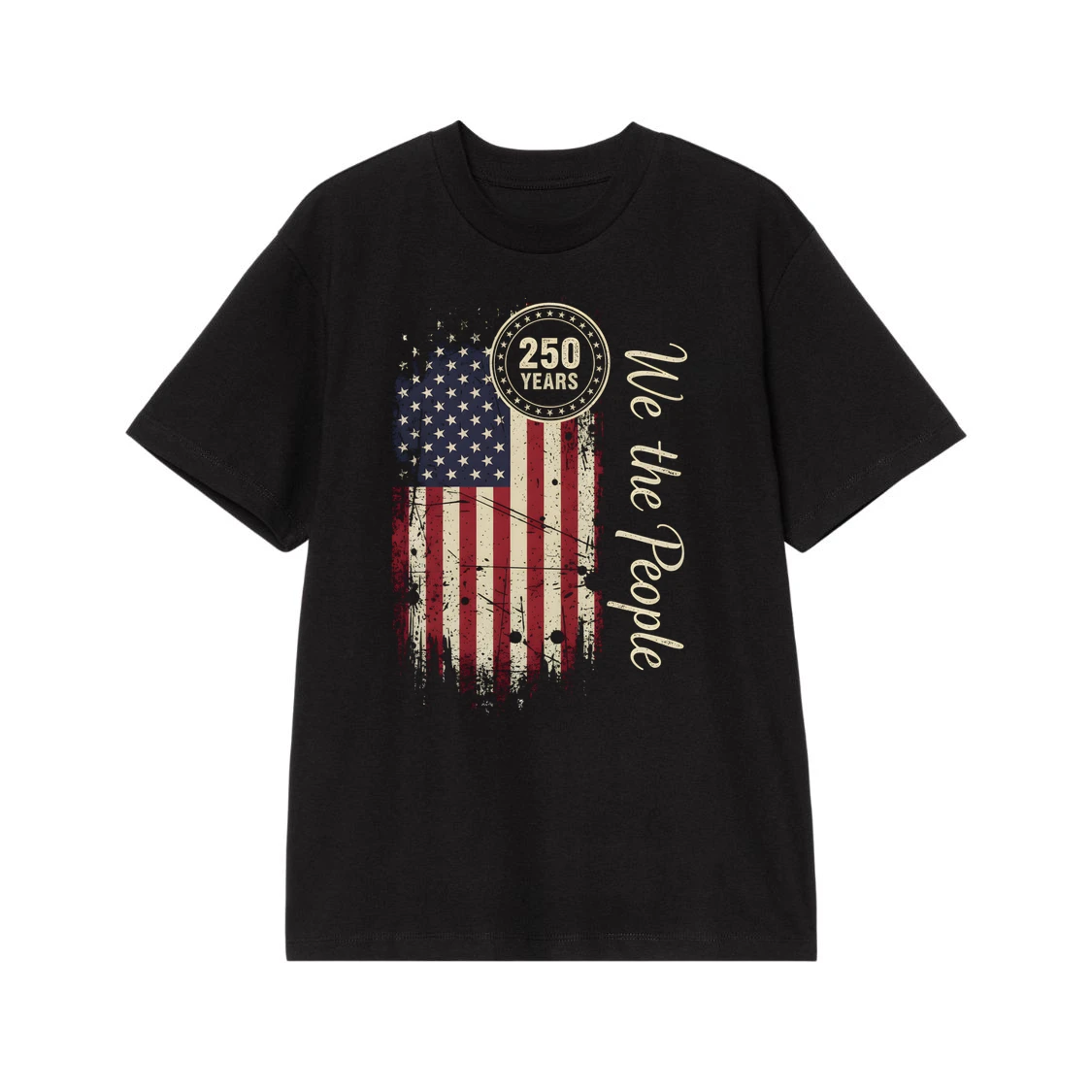 250 Years We The People American Flag Patriotic 250th Anniversary T-Shirt