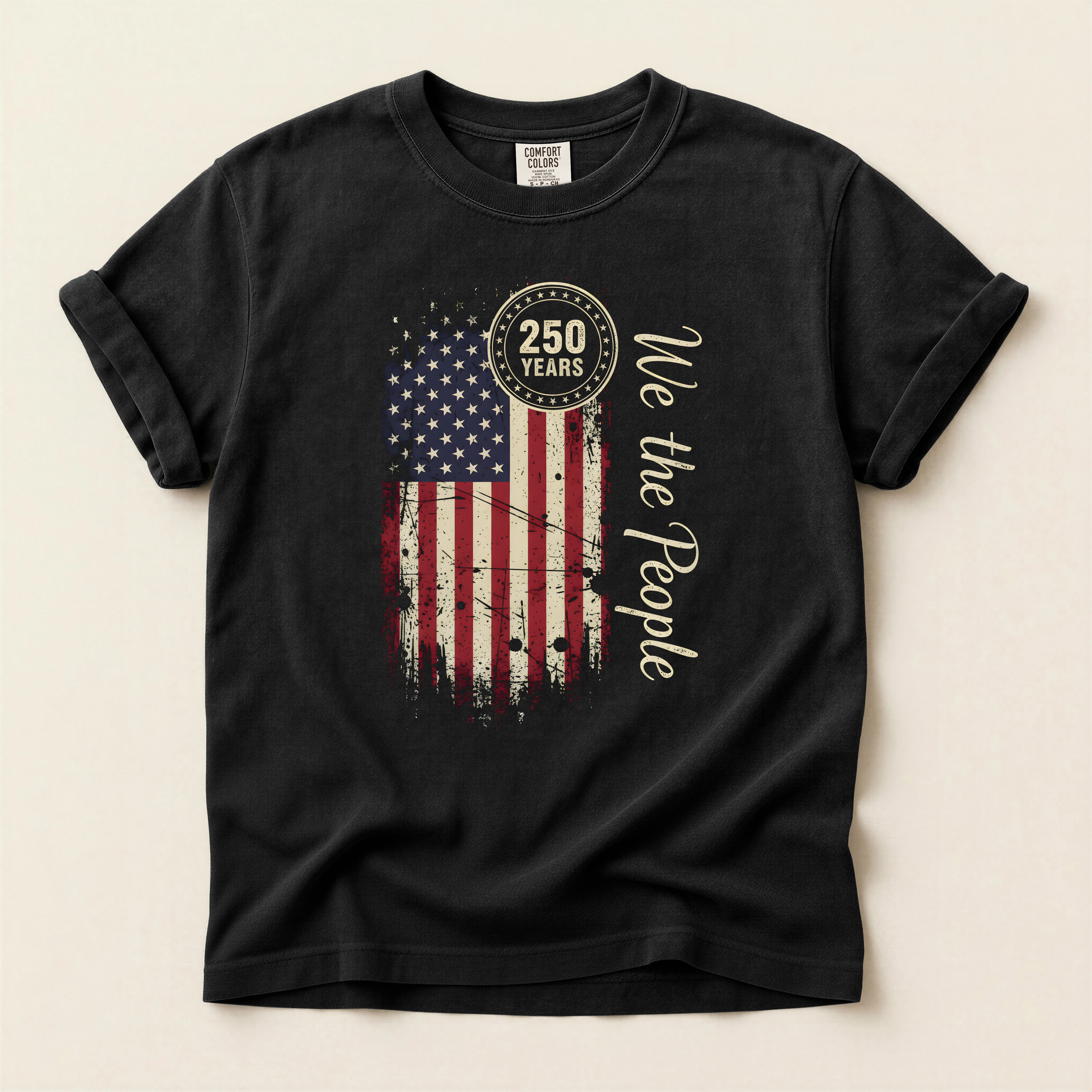 250 Years We The People American Flag Patriotic 250th Anniversary T-Shirt