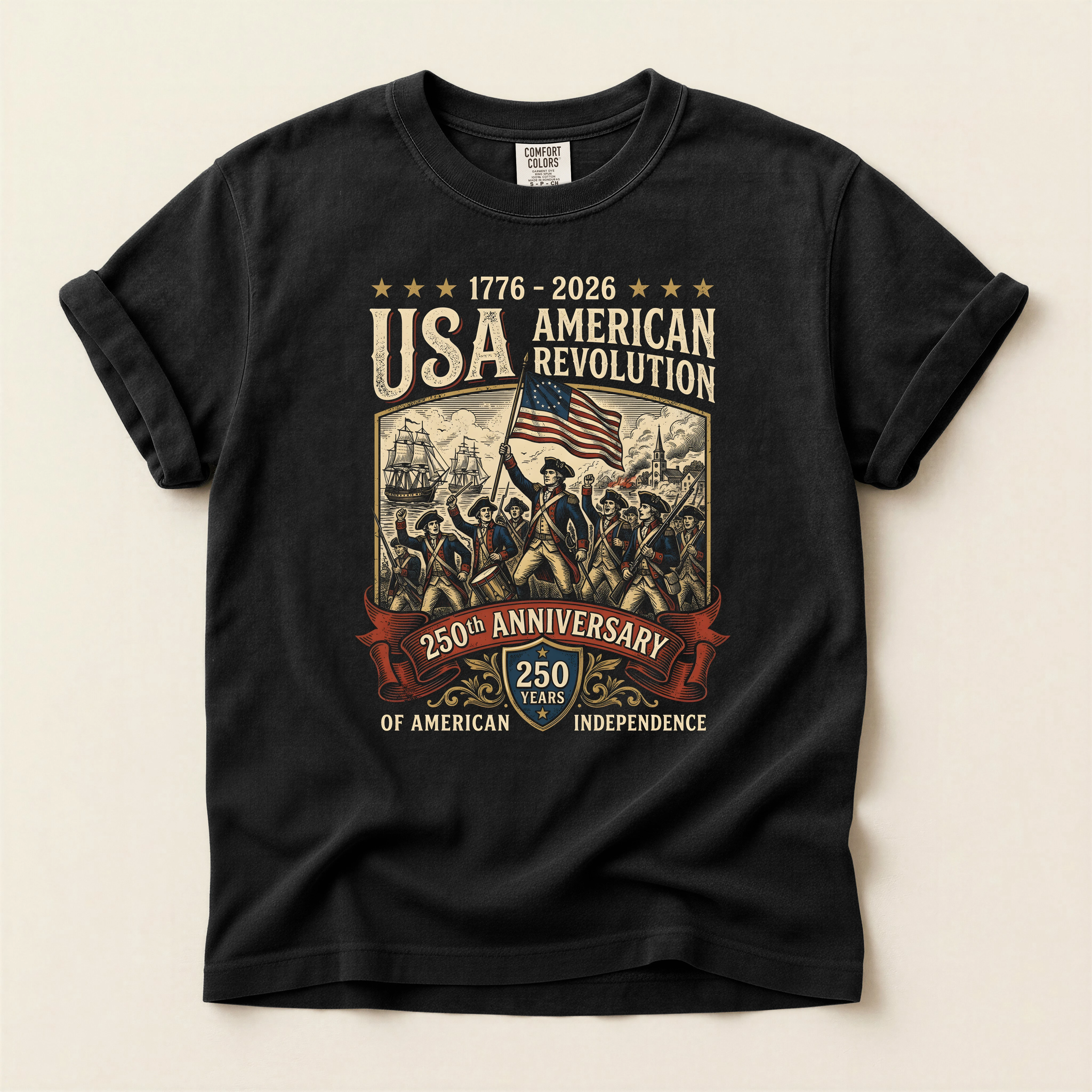USA American Revolution 250th Anniversary Patriotic T-Shirt