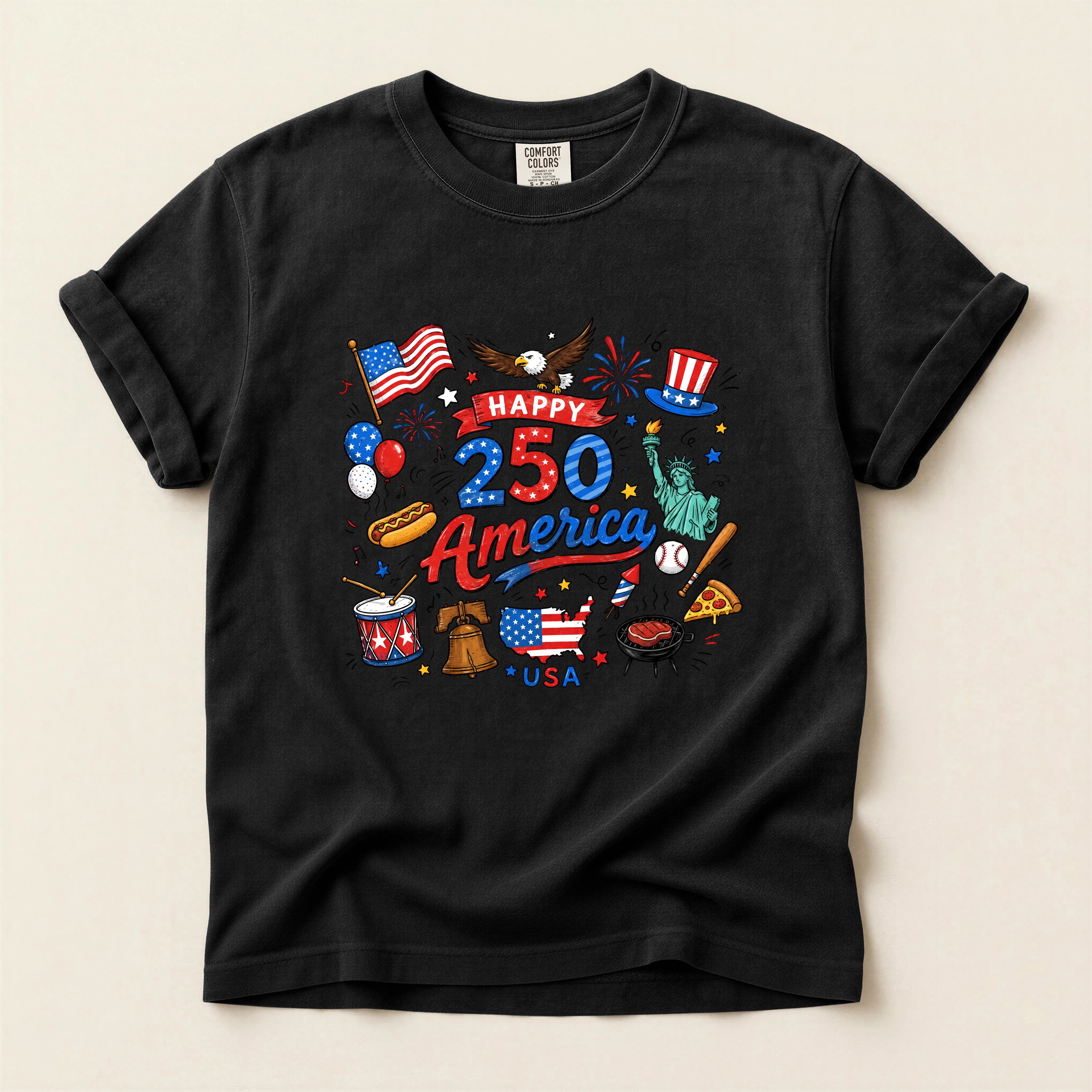 Happy 250 America USA Independence Day Patriotic Celebration Design