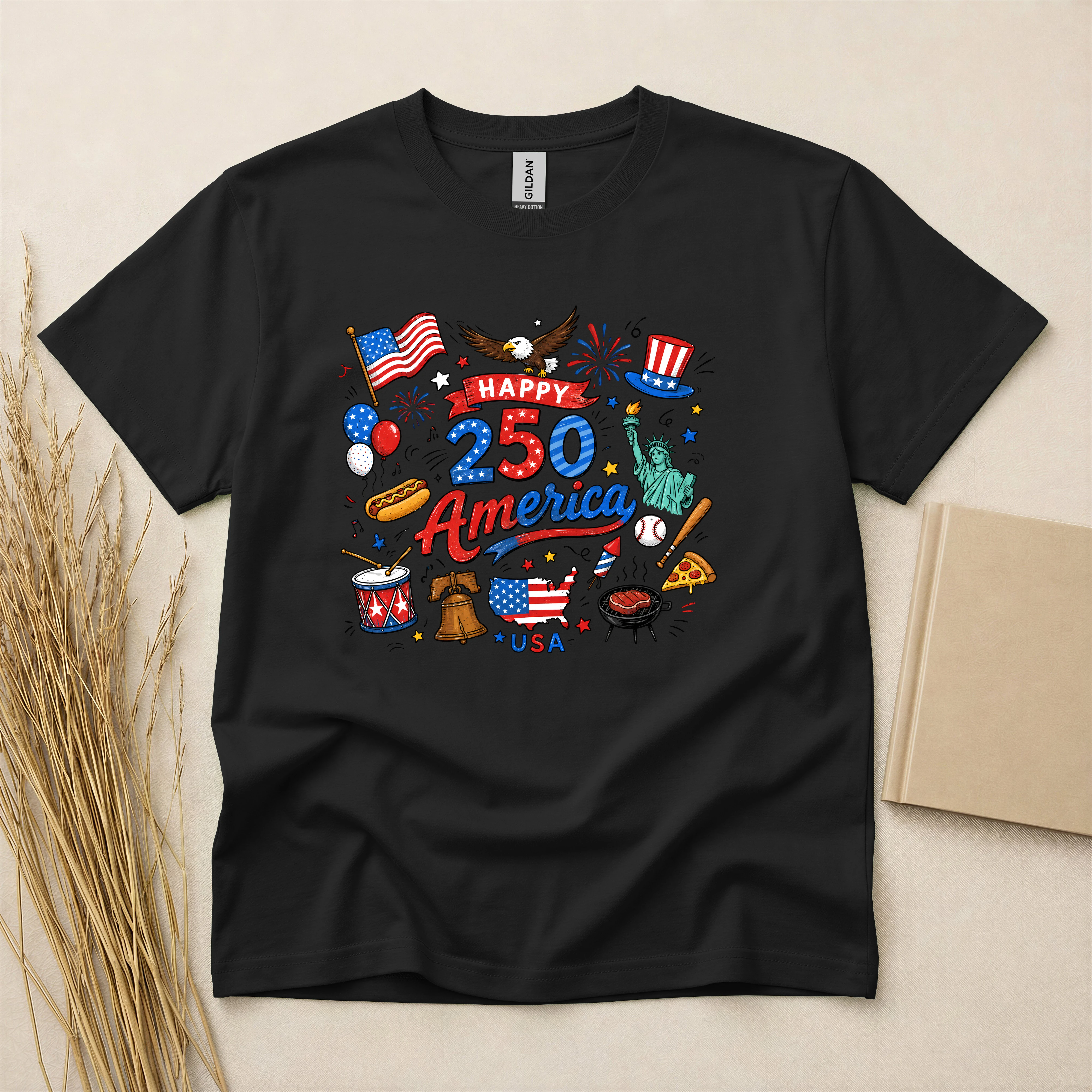 Happy 250 America USA Independence Day Patriotic Celebration Design