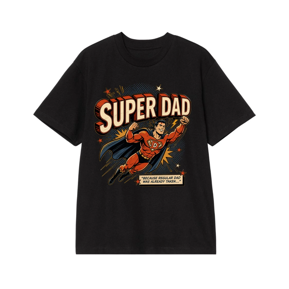 Superhero Dad Fathers Day Graphic T-Shirt