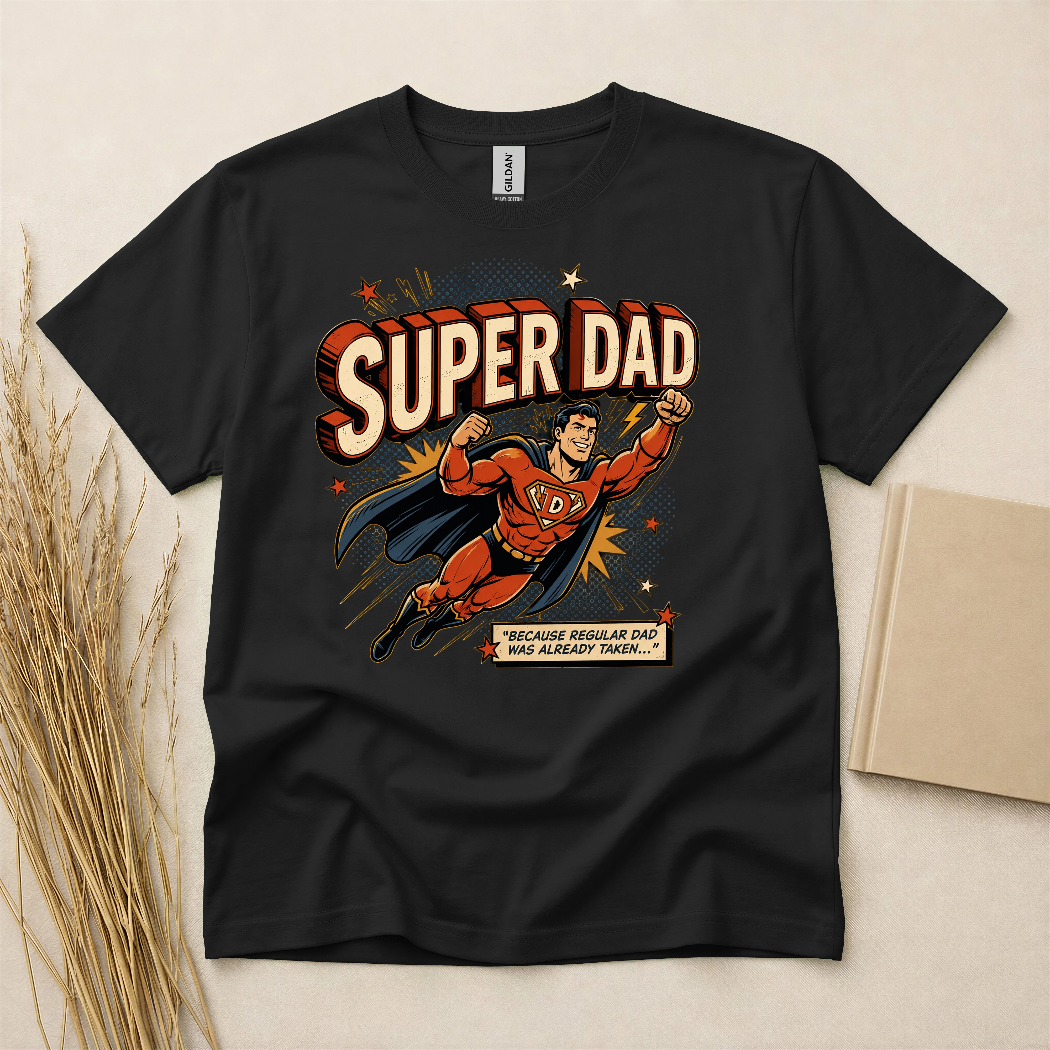 Superhero Dad Fathers Day Graphic T-Shirt