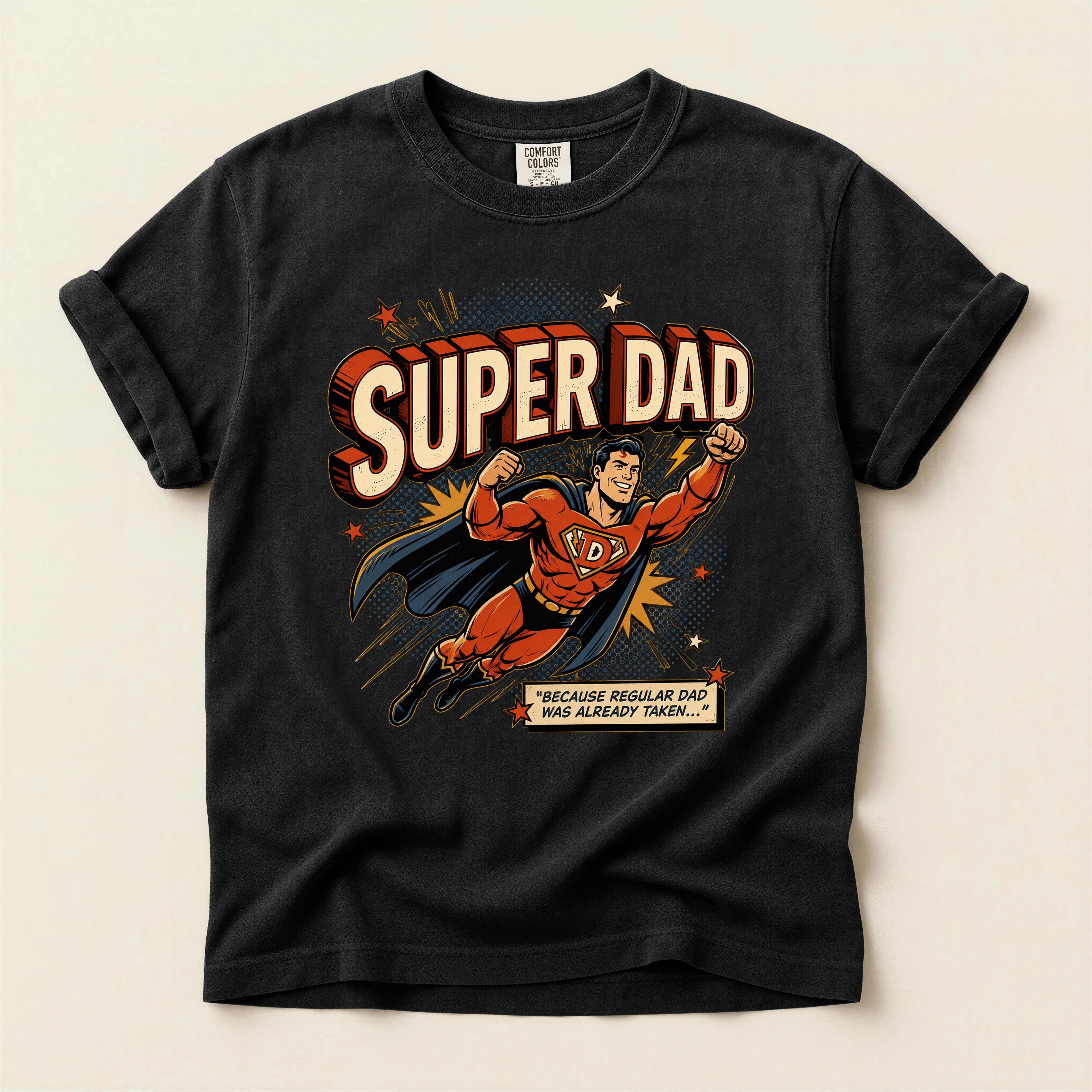Superhero Dad Fathers Day Graphic T-Shirt