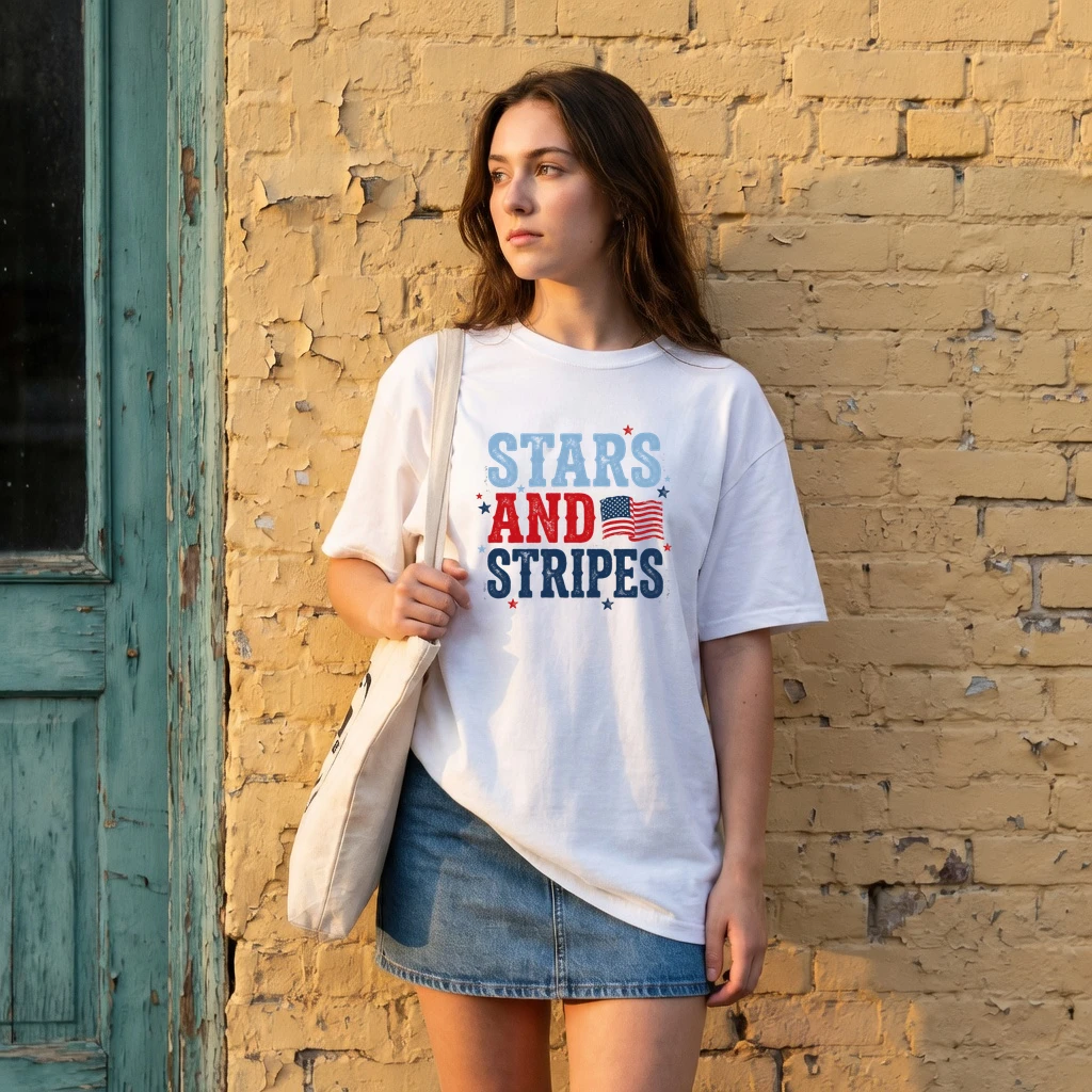 Stars And Stripes Independence Day T-Shirt