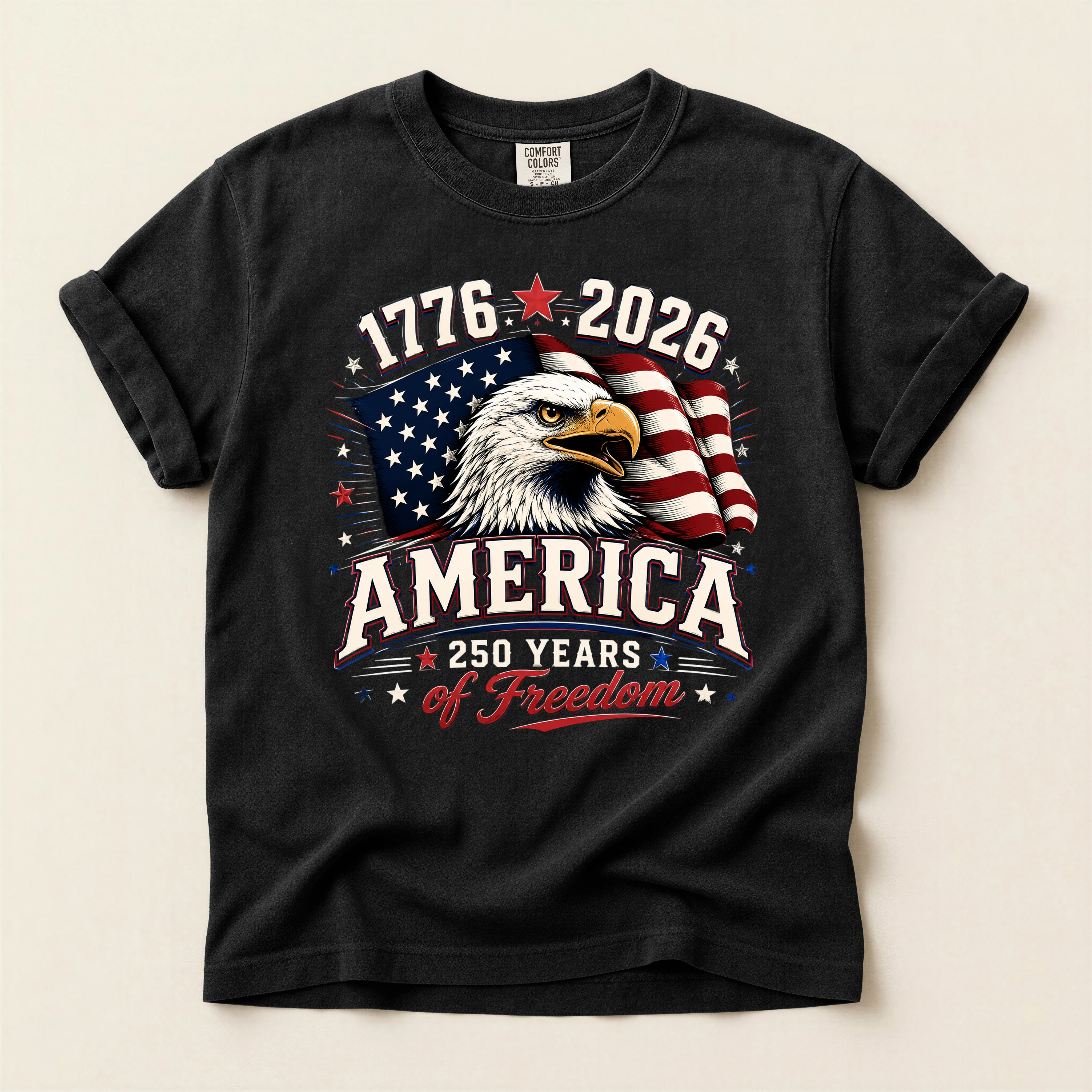 Patriotic Eagle America 250th Anniversary T-Shirt