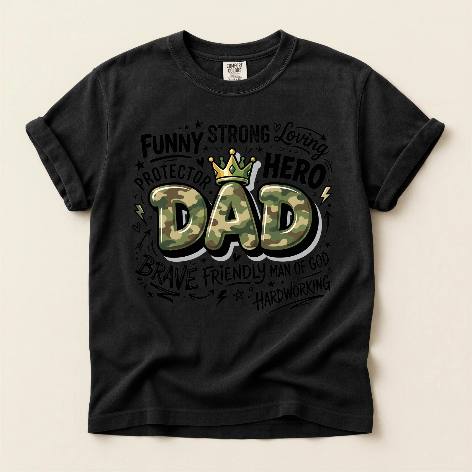 Strong Loving Dad Hero Protector T-Shirt