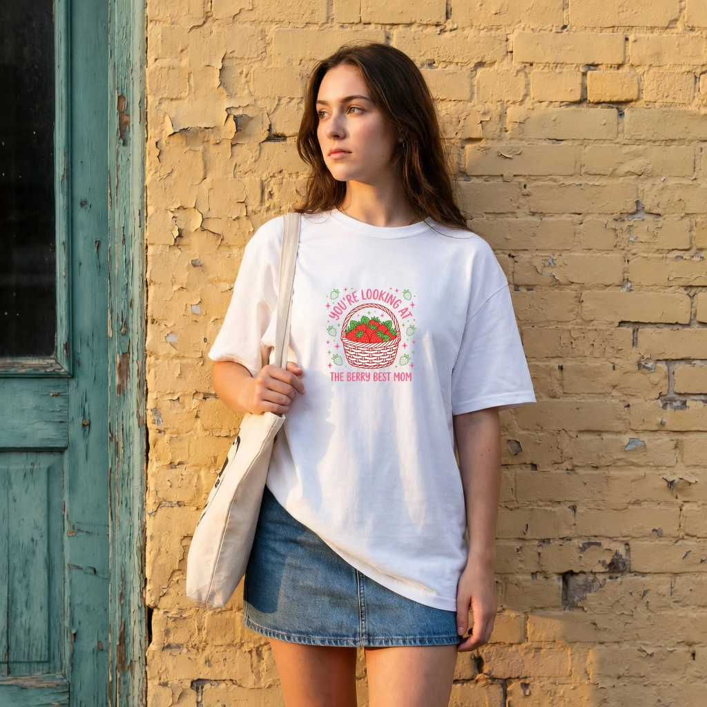 You're Looking At The Berry Best Mom Strawberry Mother's Day T-Shirt