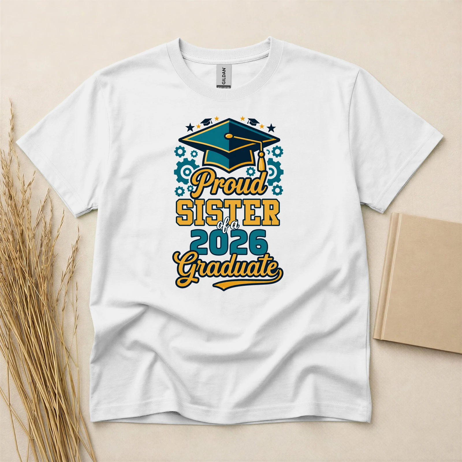 Proud Sister of a 2026 Graduate T-Shirt – Class of 2026 Graduation Celebration Tee