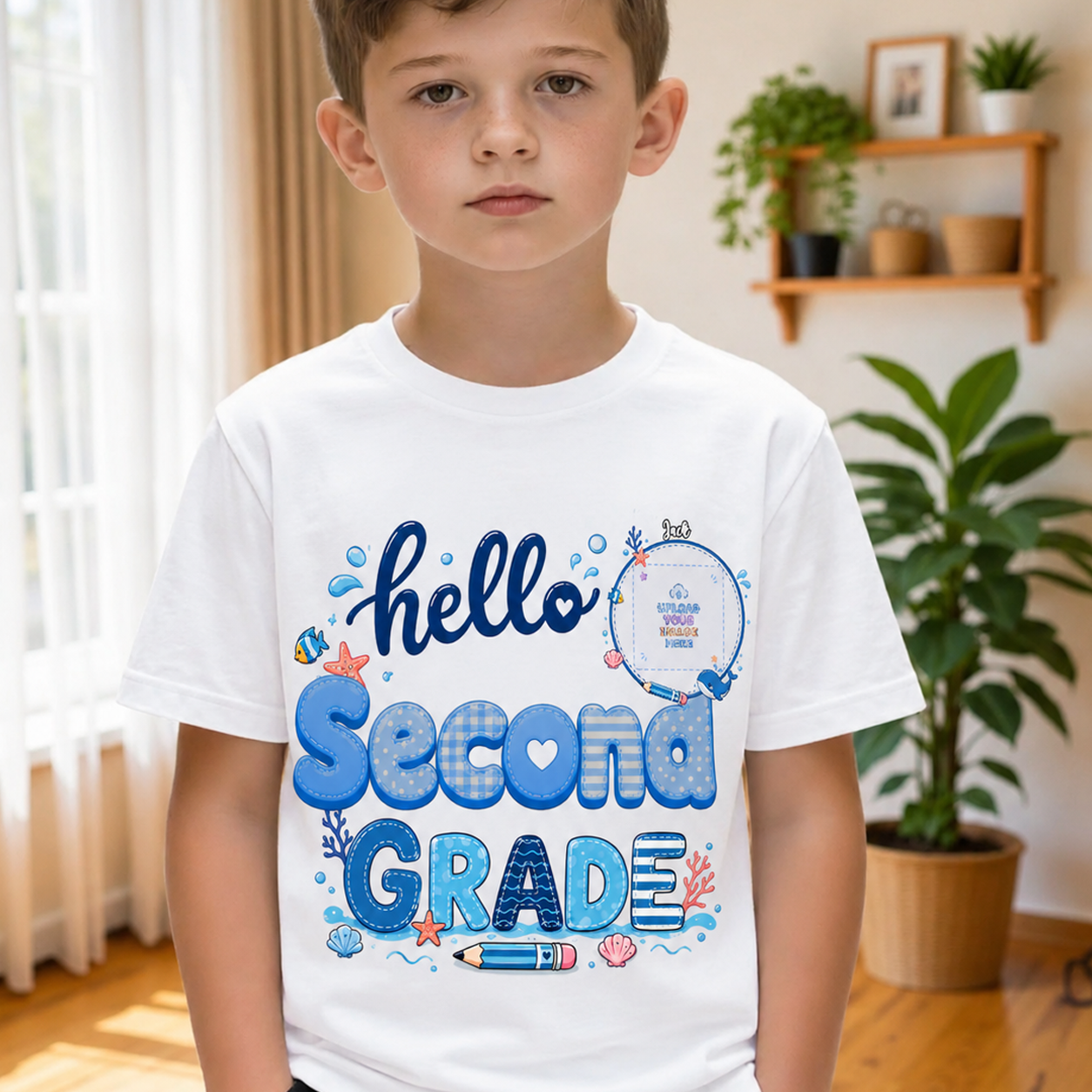 Personalized Hello Grade Kids T-Shirt – Custom Back to School Shirt for Boys & Girls