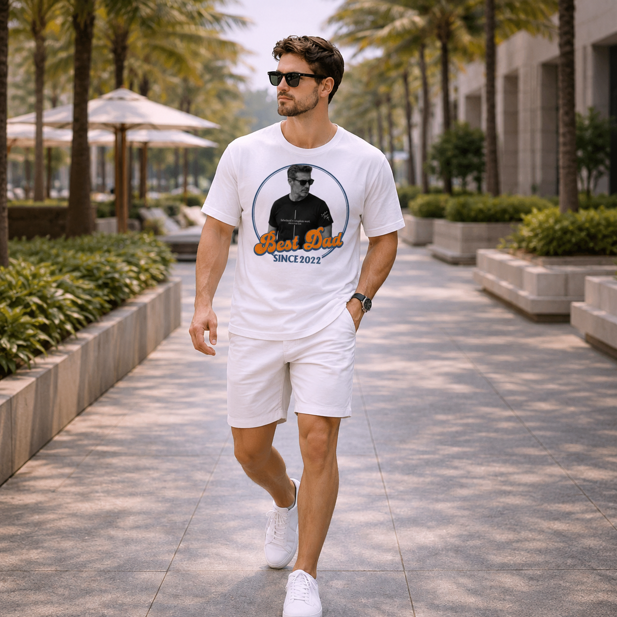 Personalized Best Dad Since Year Photo T-Shirt