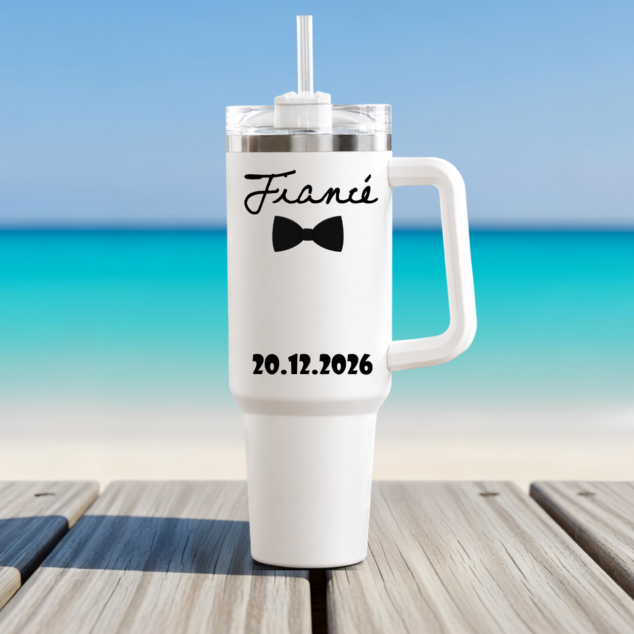 Personalized Fiancé Fiancée Tumbler Engagement Gift