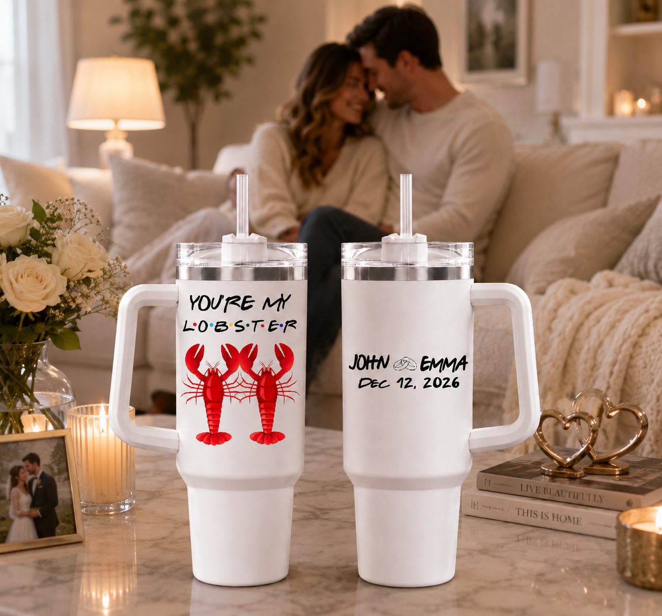 Personalized You're My Lobster Beach Wedding Tumbler