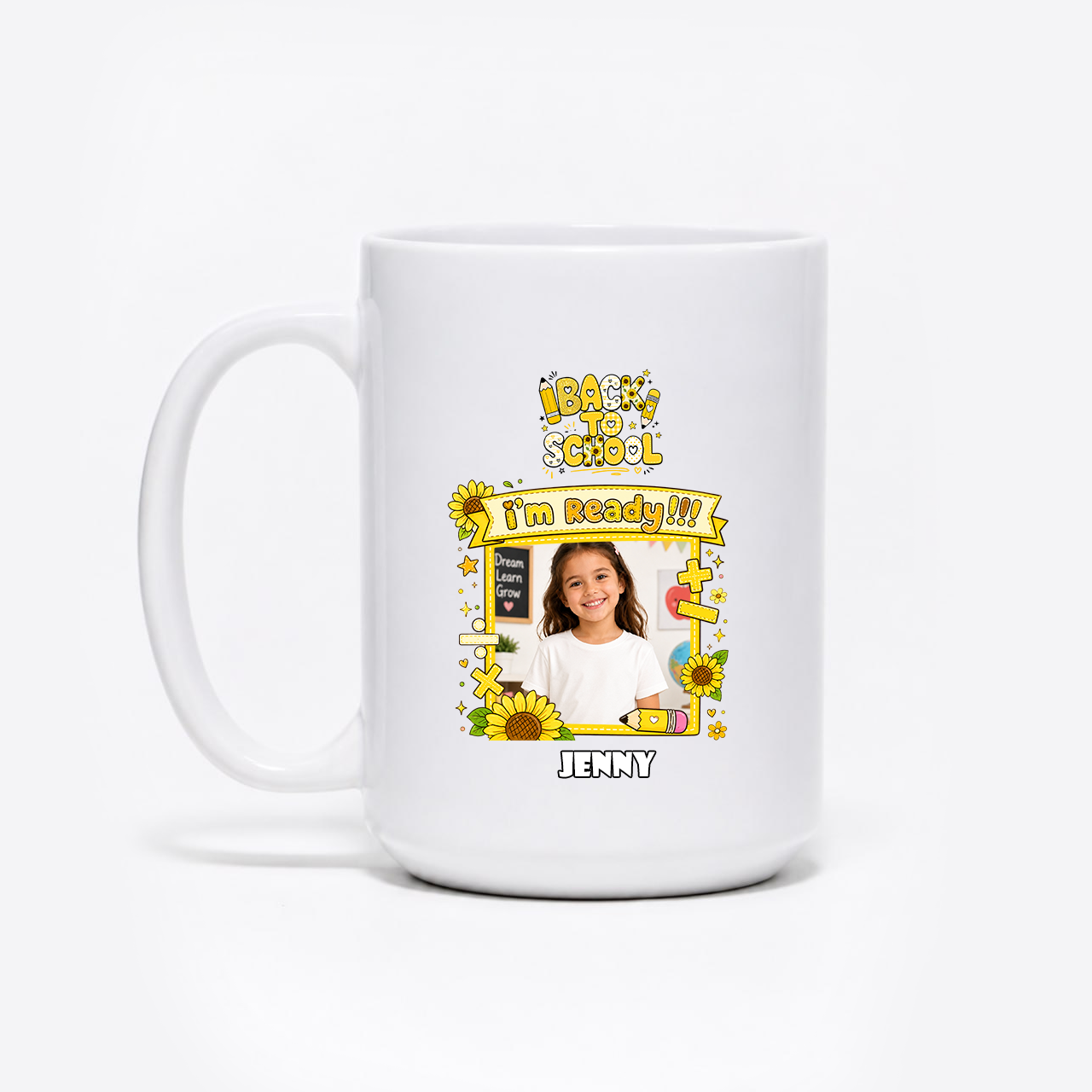 Personalized Back to School Ceramic Mug with Photo & Name | Custom Teacher & Student Gift | 11oz / 15oz Coffee Mug