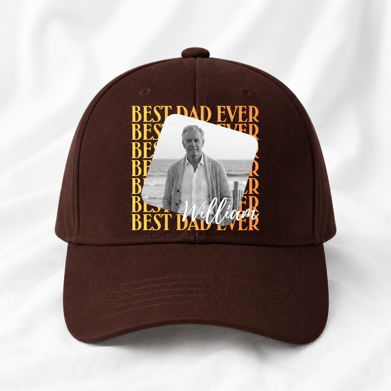 Custom Photo Best Grandpa Ever Cap Personalized Name Cap