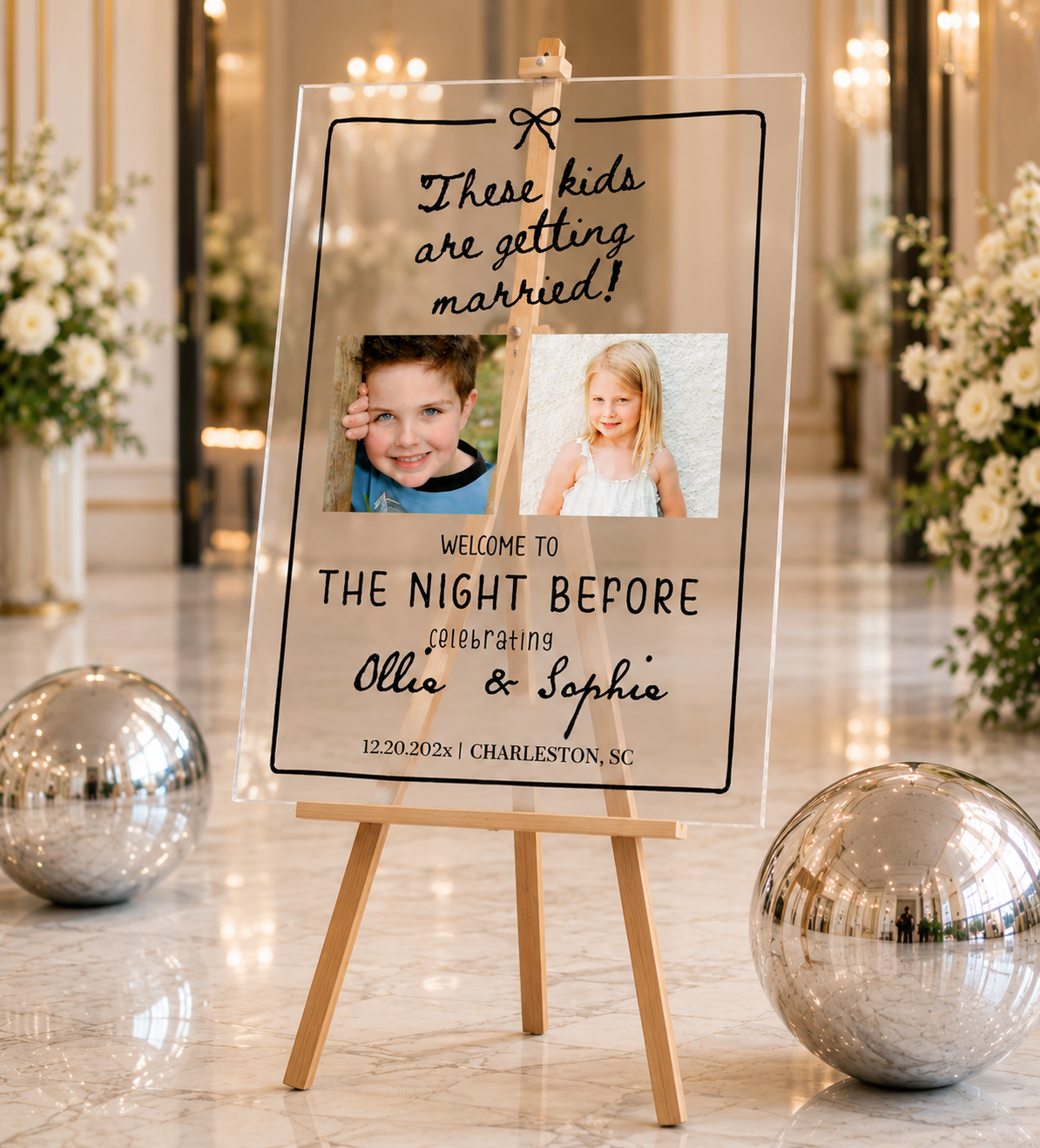 These Kids Are Getting Married Sign, Custom Wedding Welcome Board