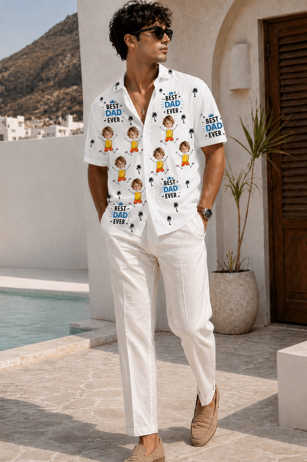 Personalized Best Dad Ever Hawaiian Shirt Upload Picture Custom Name