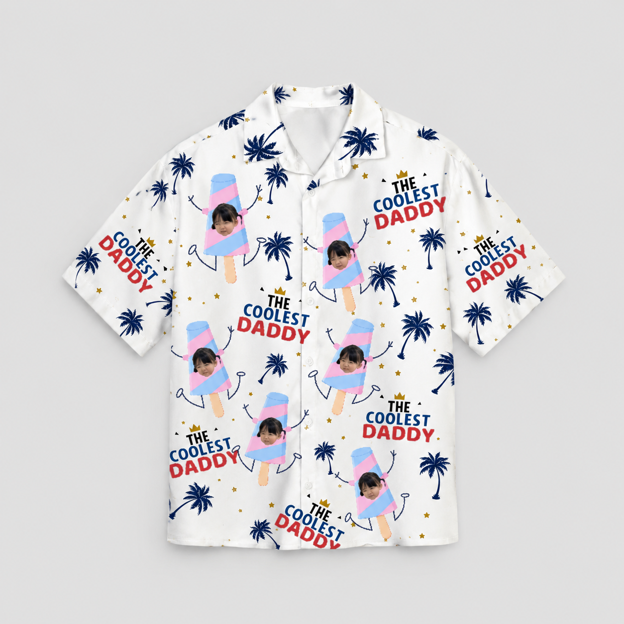 Funny Papa Grandpa Photo Hawaiian Shirt – Custom Tropical Shirt