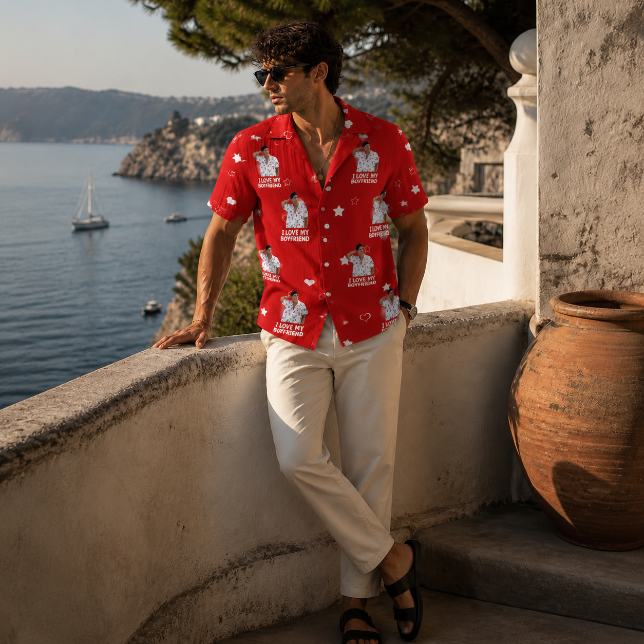 Personalized Tropical Hawaiian Shirt - Upload Multiple Photos