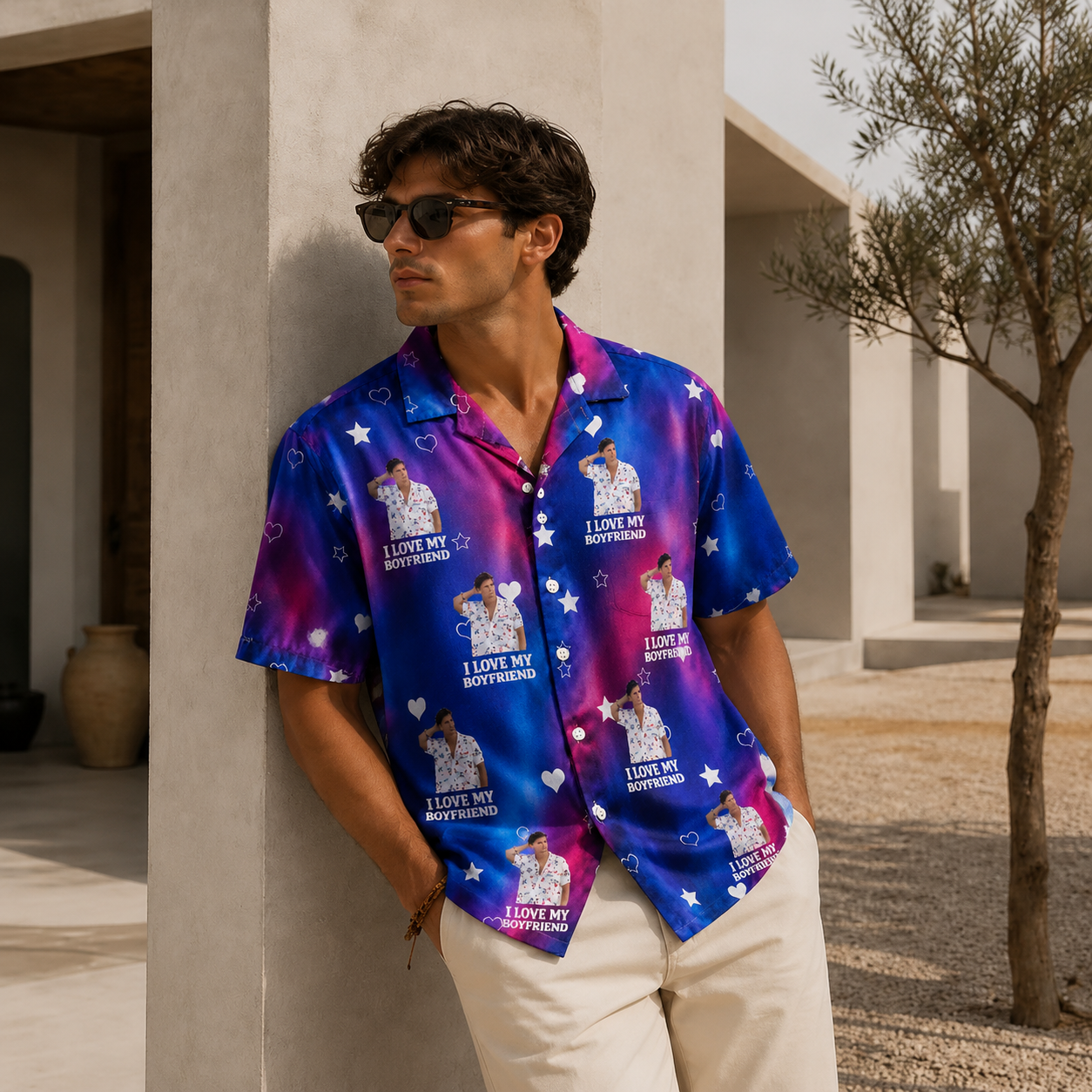 Personalized Tropical Hawaiian Shirt - Upload Multiple Photos