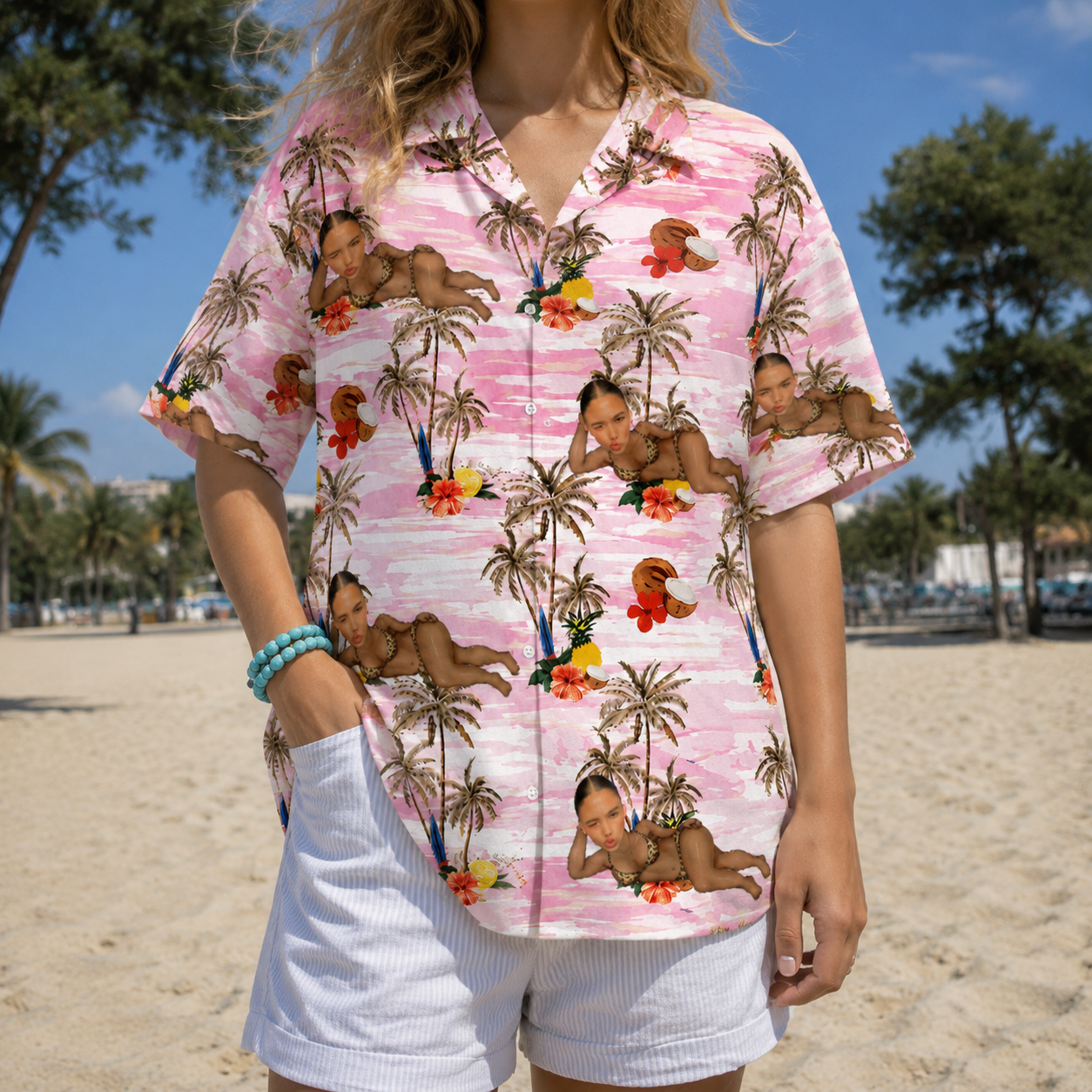 Funny Custom Face Hawaiian Shirt – Personalized Tropical Vacation Aloha Shirt