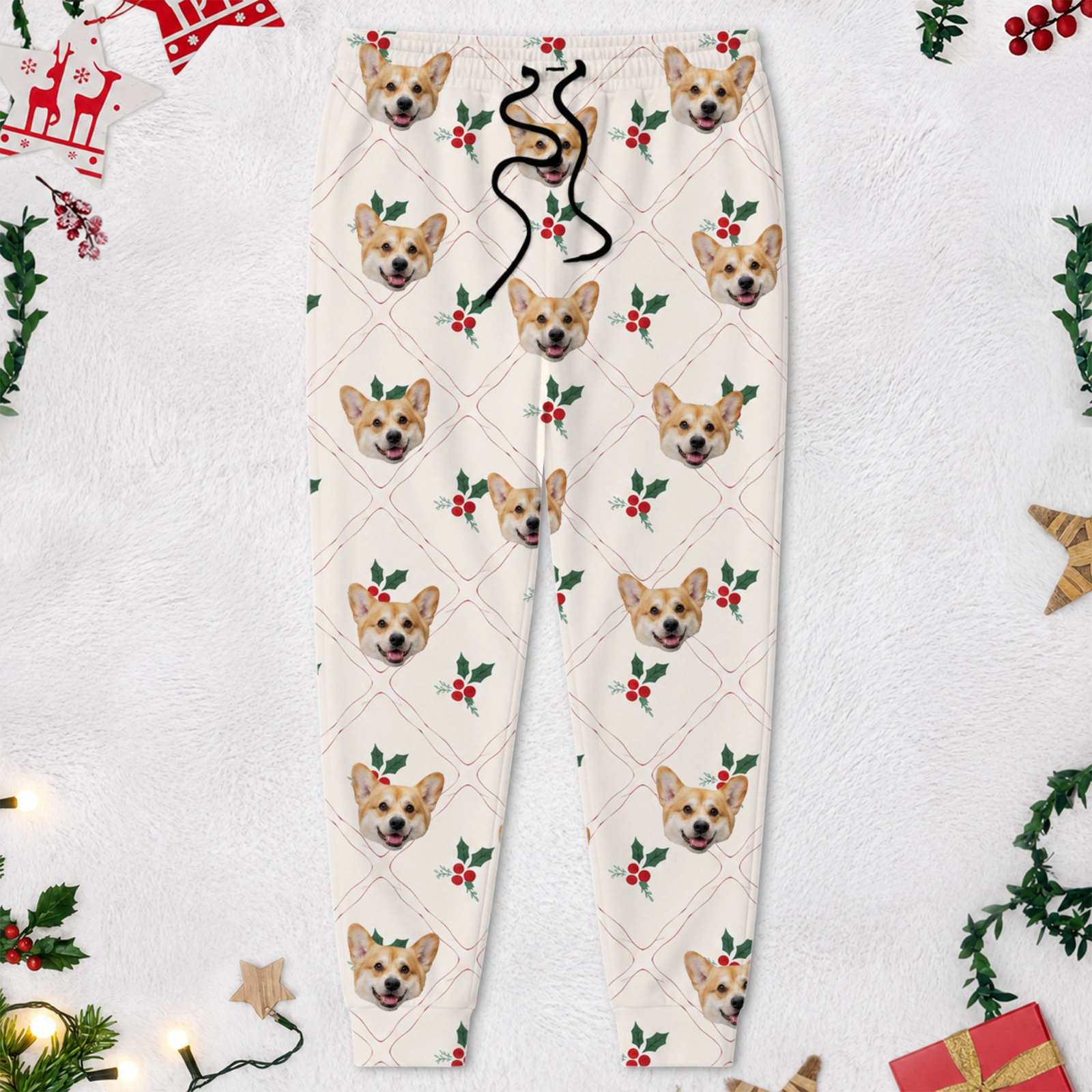 Custom Photo Dog Cat For Men And Women Christmas Sweatpants