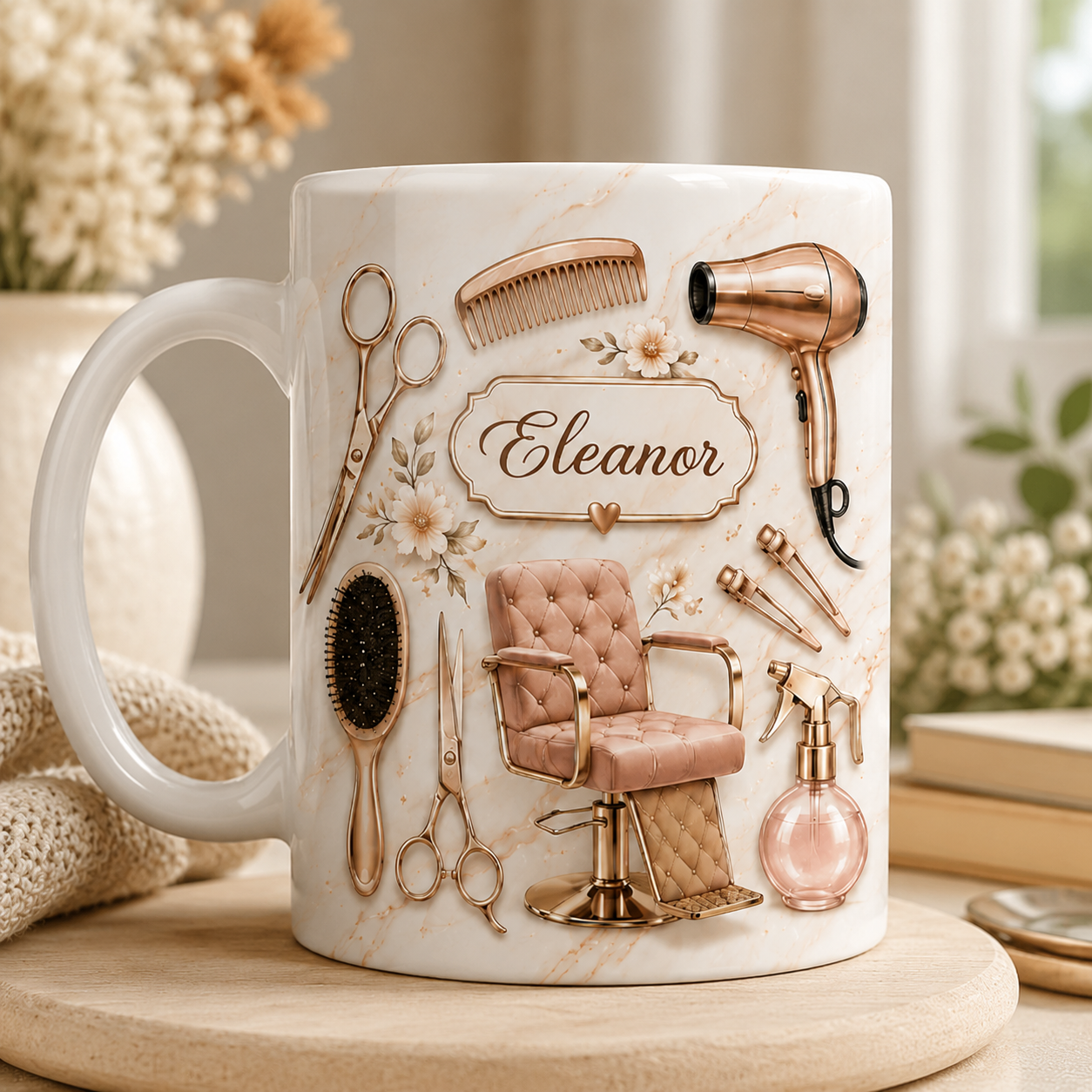 Master of Style, Personalized Coffee Mug, Gift for Hairstylist Lovers 11 OZ