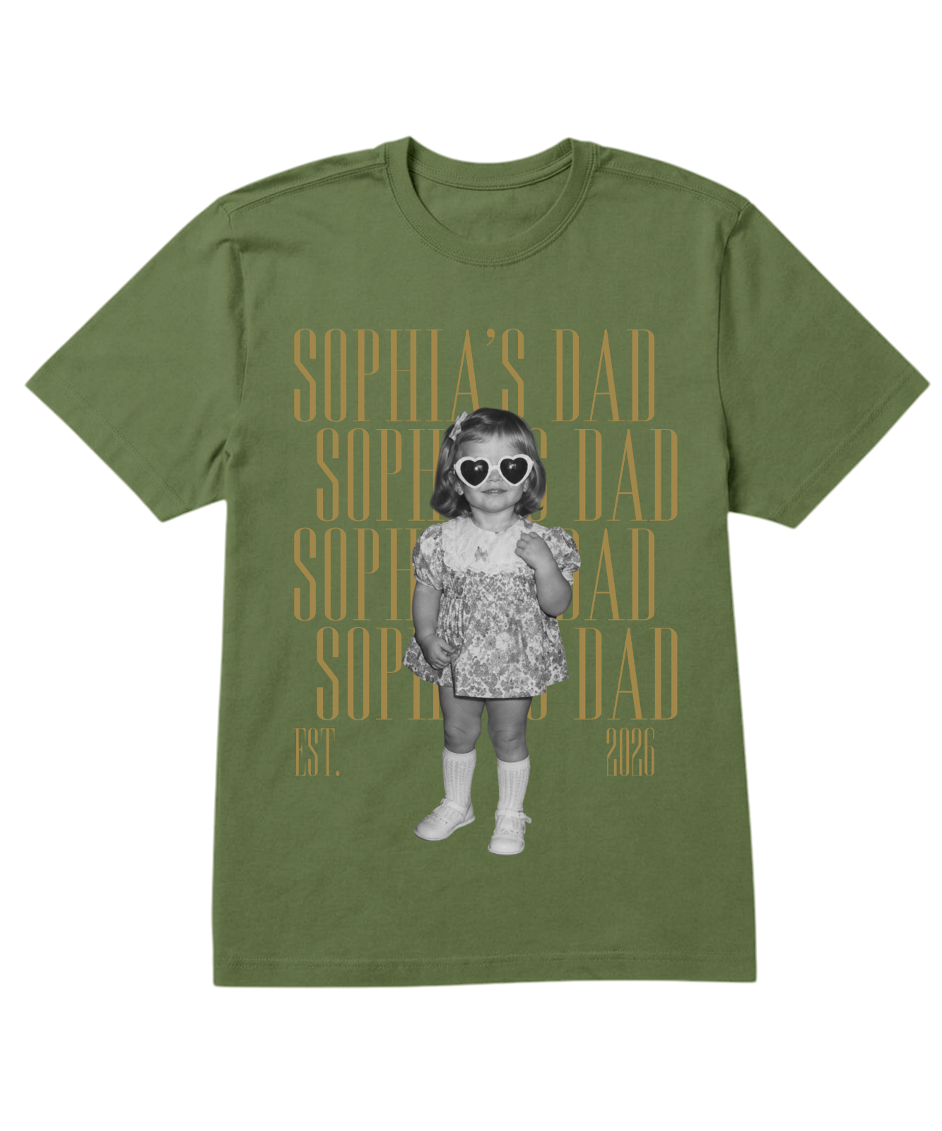 Custom Dad Vintage Photo Shirt, Personalized Father’s Day Tee With Kids Photo, Best Dad Ever Gift