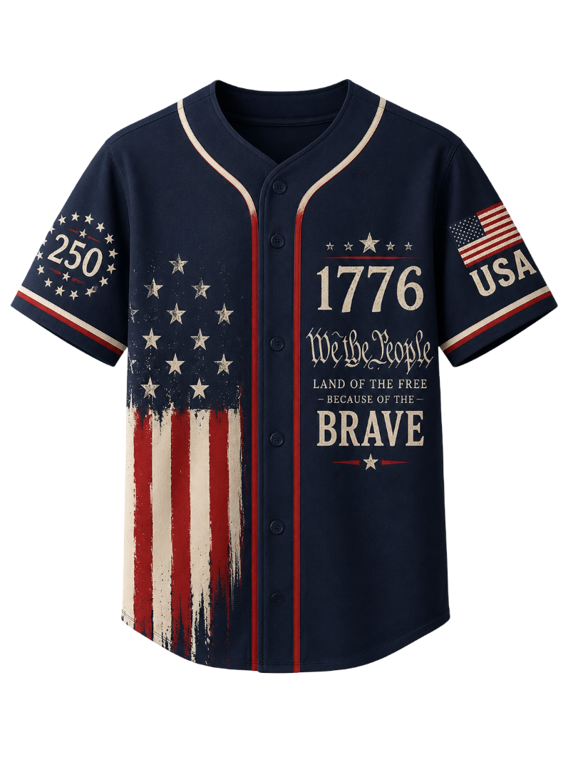 250 Years We The People Baseball Jersey USA 1776-2026 Patriotic Anniversary Shirt Patriotic Gift