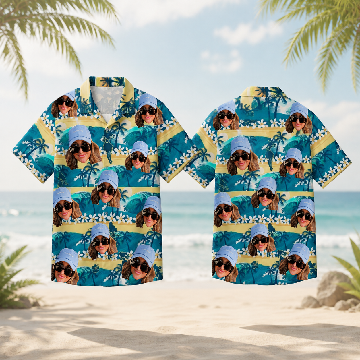 Custom Face Aloha Hawaiian Shirt Personalized Tropical Beach Vacation Shirt