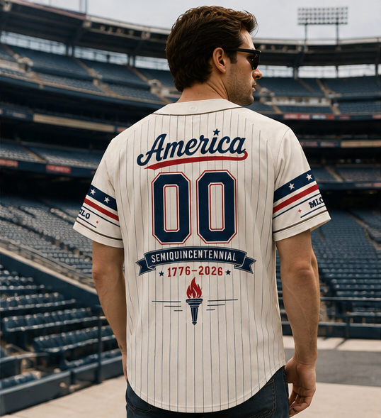 USA 250th Anniversary Baseball Jersey, Custom America 1776 2026 Shirt, Patriotic Gift for Men Women Kids