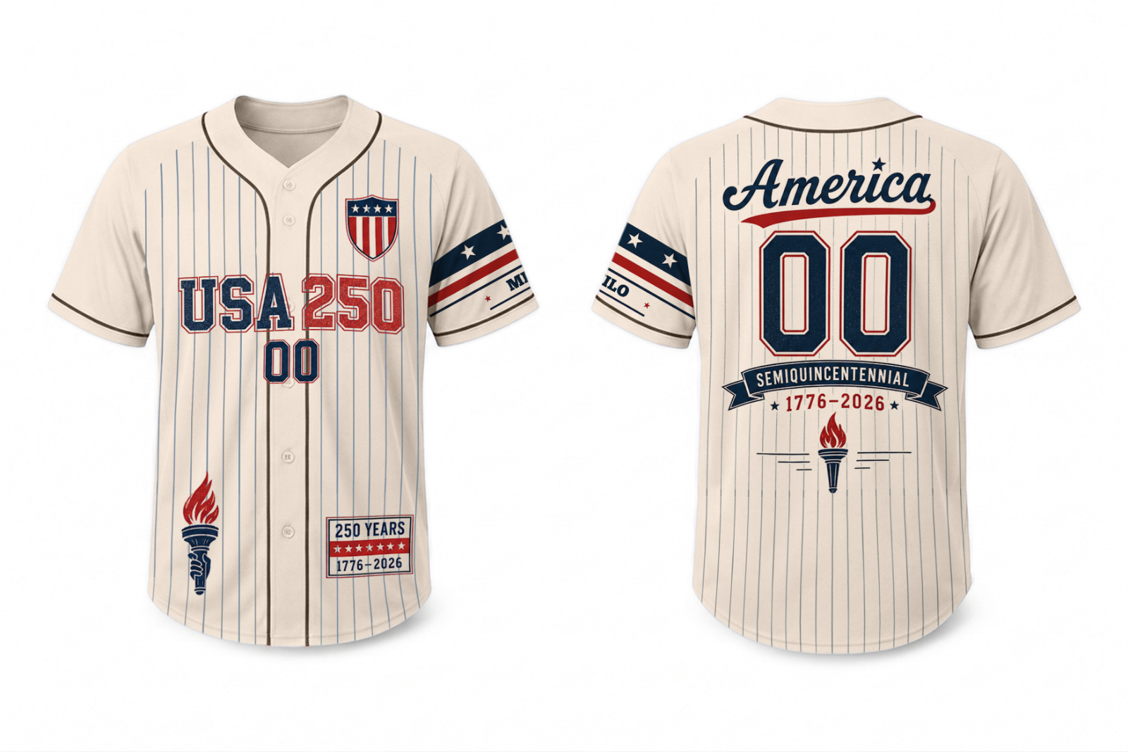 USA 250th Anniversary Baseball Jersey, Custom America 1776 2026 Shirt, Patriotic Gift for Men Women Kids