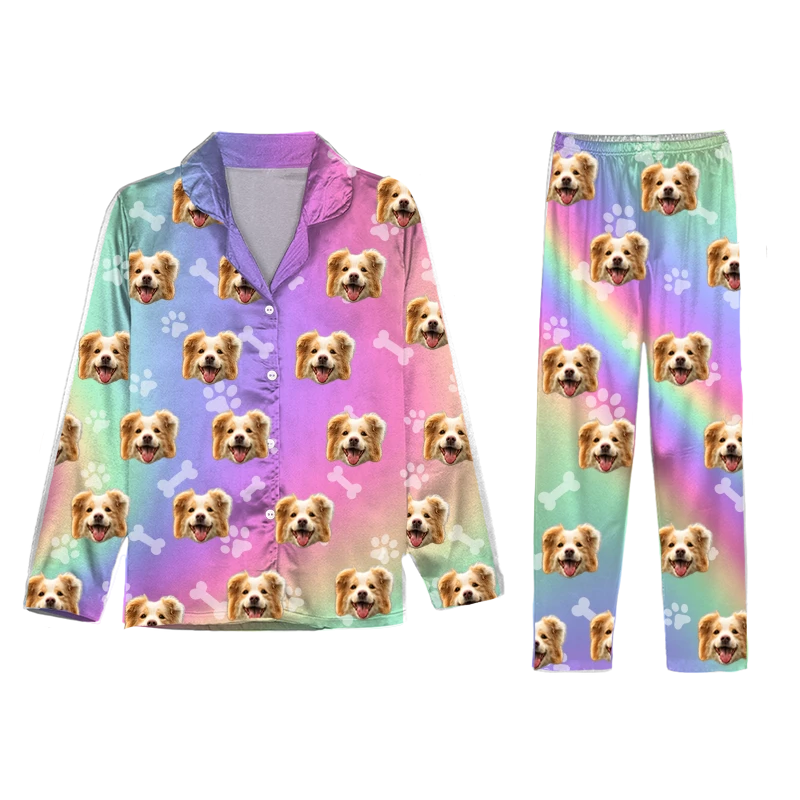 Custom Dog Cat Photo Pajamas – Personalized Pet Picture Pajama Set