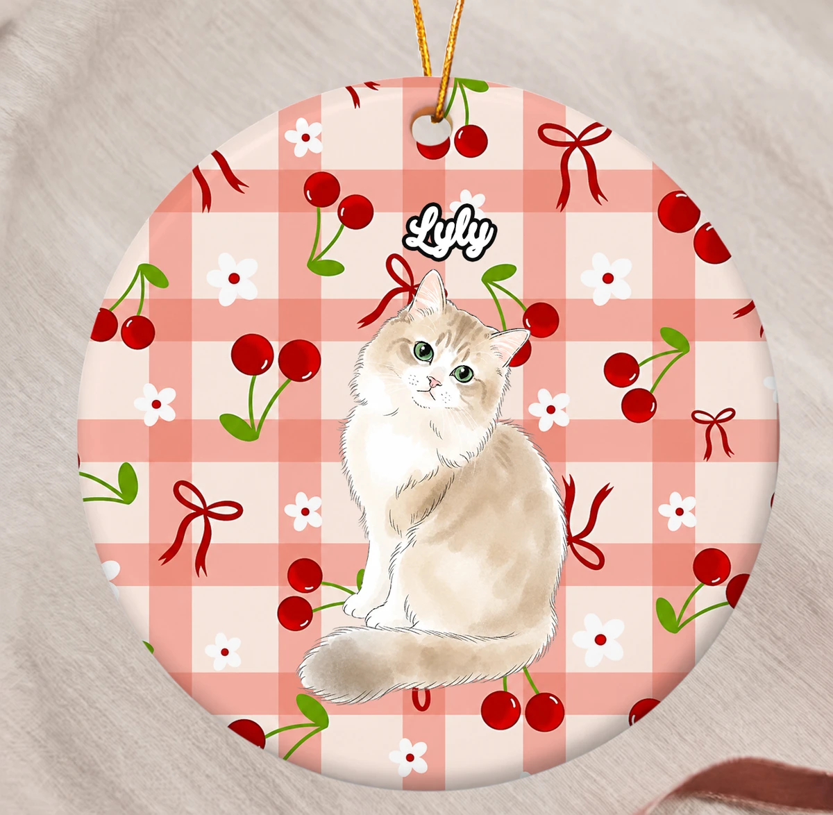 Custom Pet Portrait Watercolor Ornament Gift For Pet Lovers, Pet Loss Gifts - Personalized Ornament
