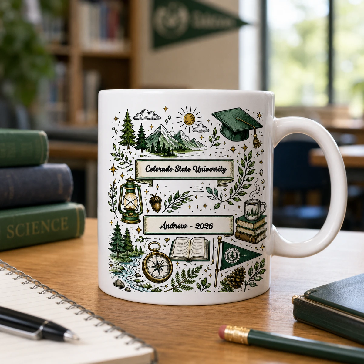 Custom College University Gift For Graduation - Personalized Mug