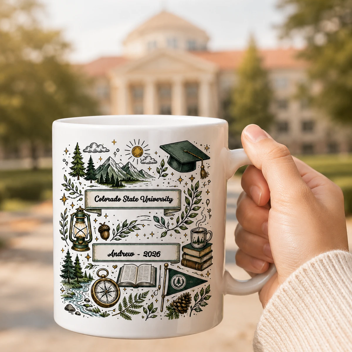 Custom College University Gift For Graduation - Personalized Mug